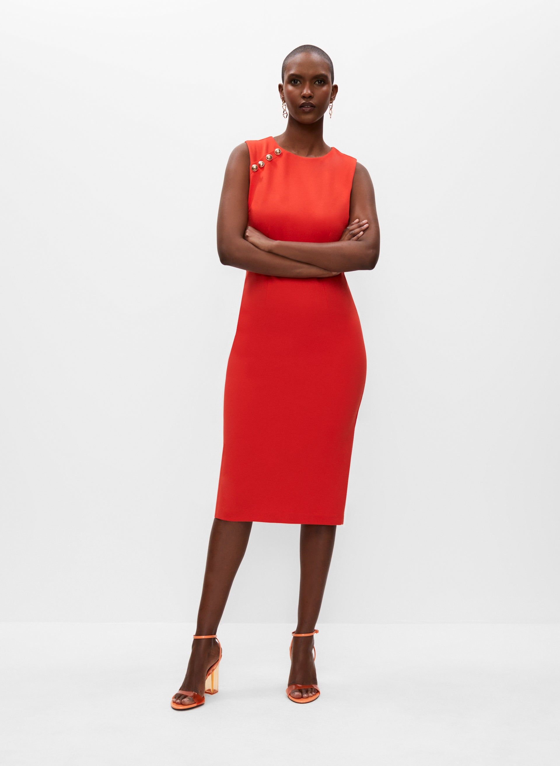 Sleeveless Button Detail Dress sold by Melanie Lyne