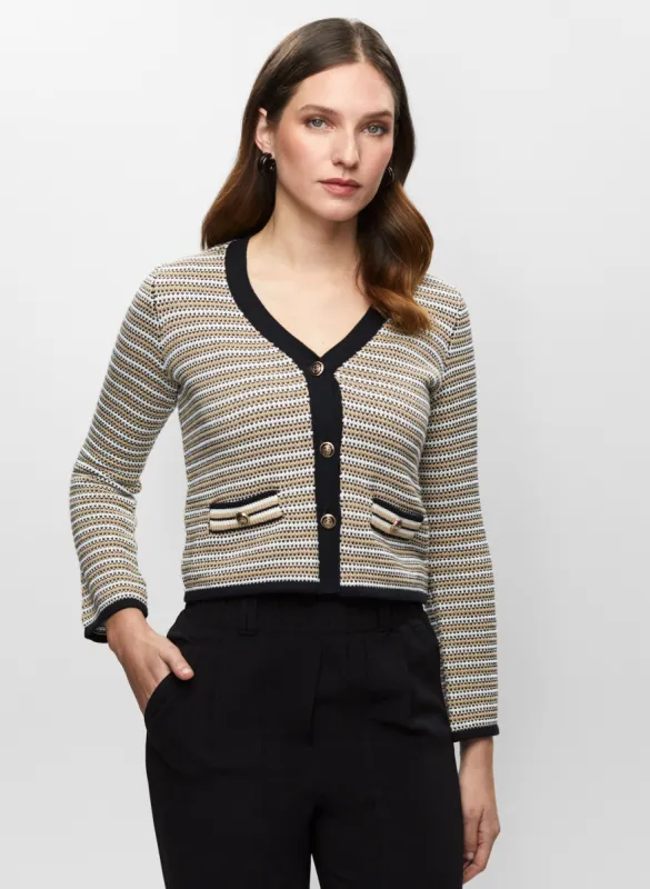 Striped Button Front Cardigan sold by Melanie Lyne
