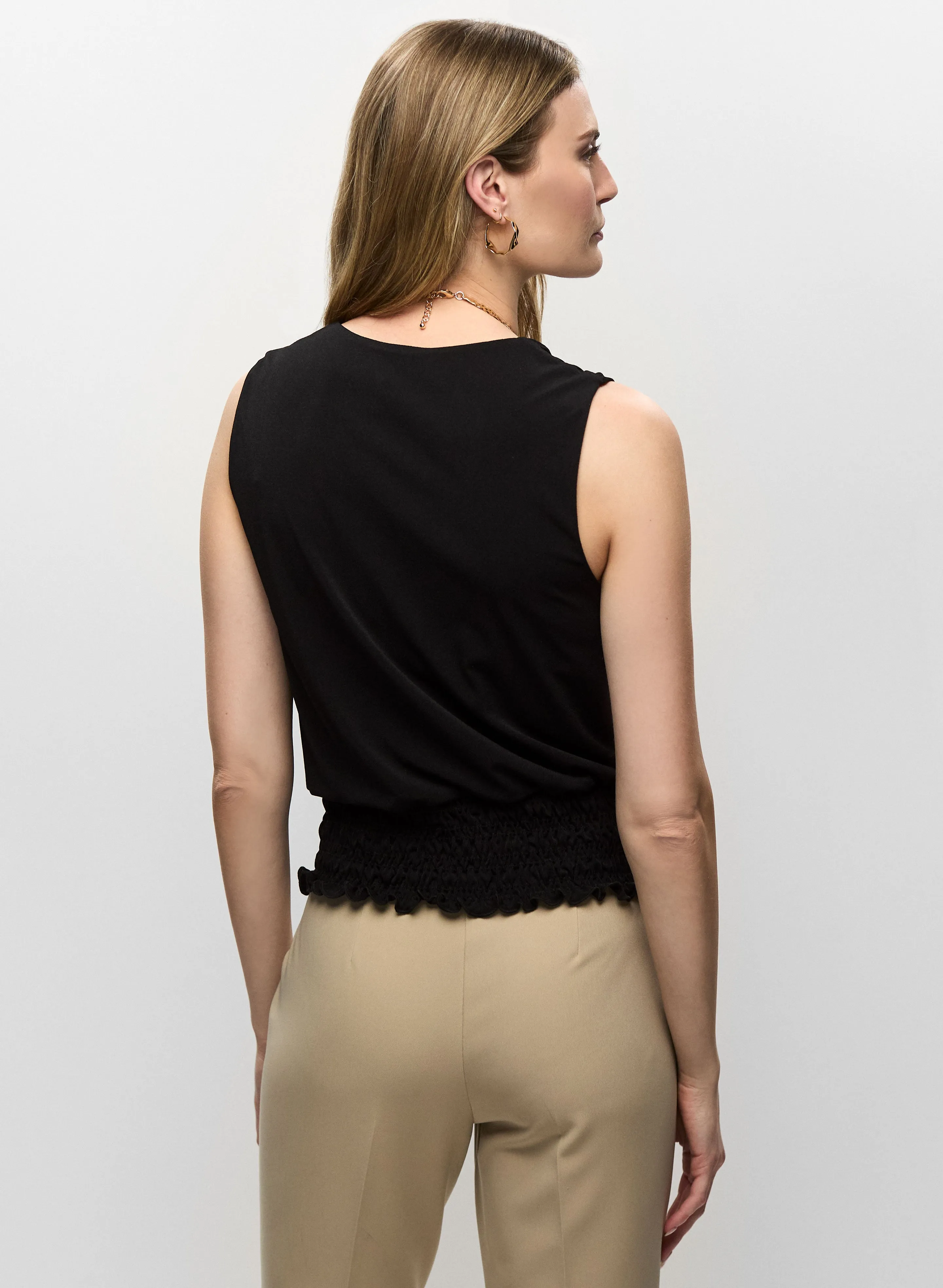 V-Neck Smocked Hem Top sold by Melanie Lyne product image thumbnail 4