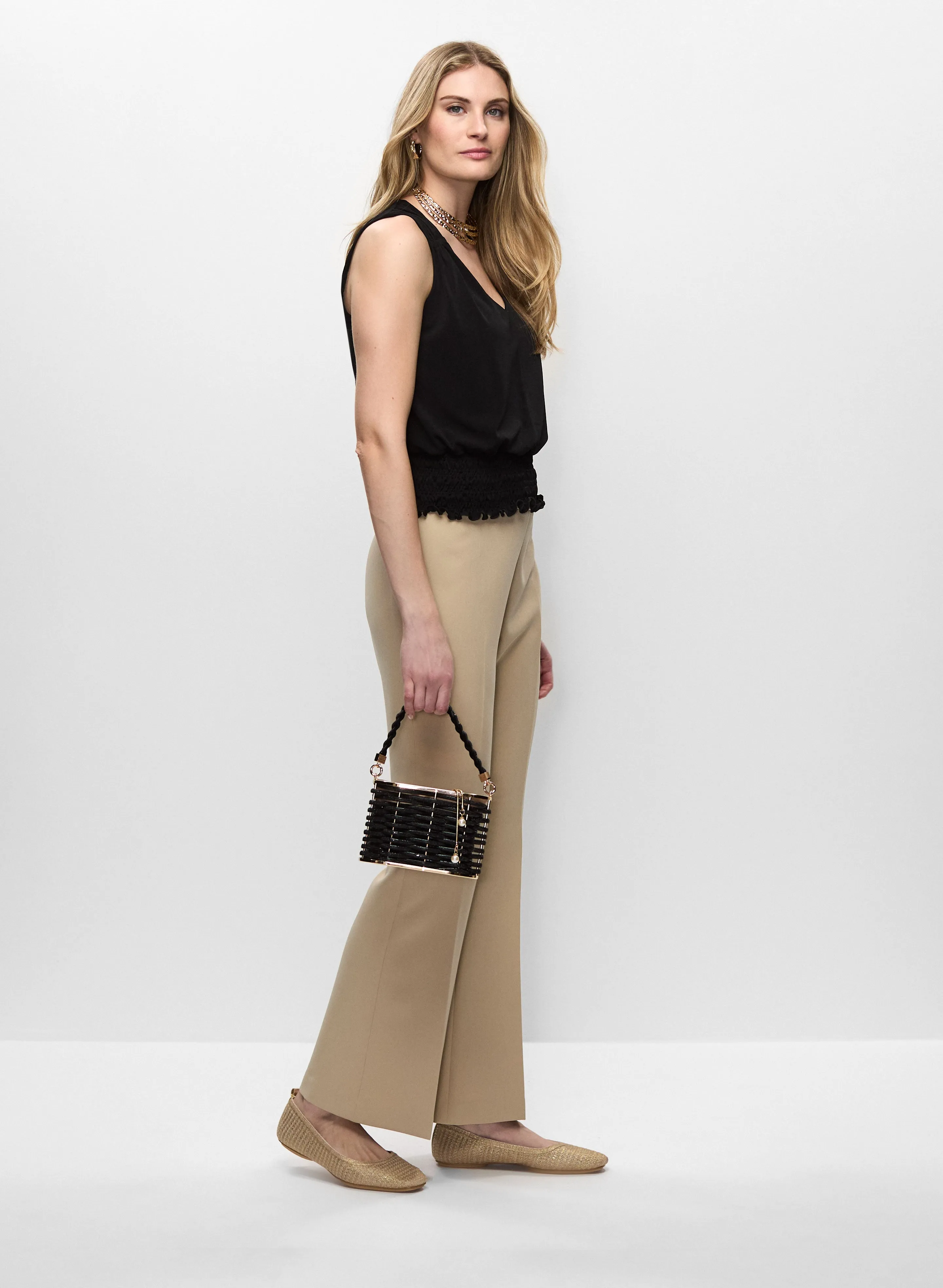 V-Neck Smocked Hem Top sold by Melanie Lyne product image thumbnail 5