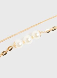 Pearl Detail Two-Tier Necklace sold by Melanie Lyne