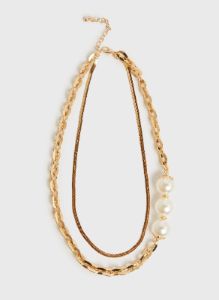 Pearl Detail Two-Tier Necklace sold by Melanie Lyne