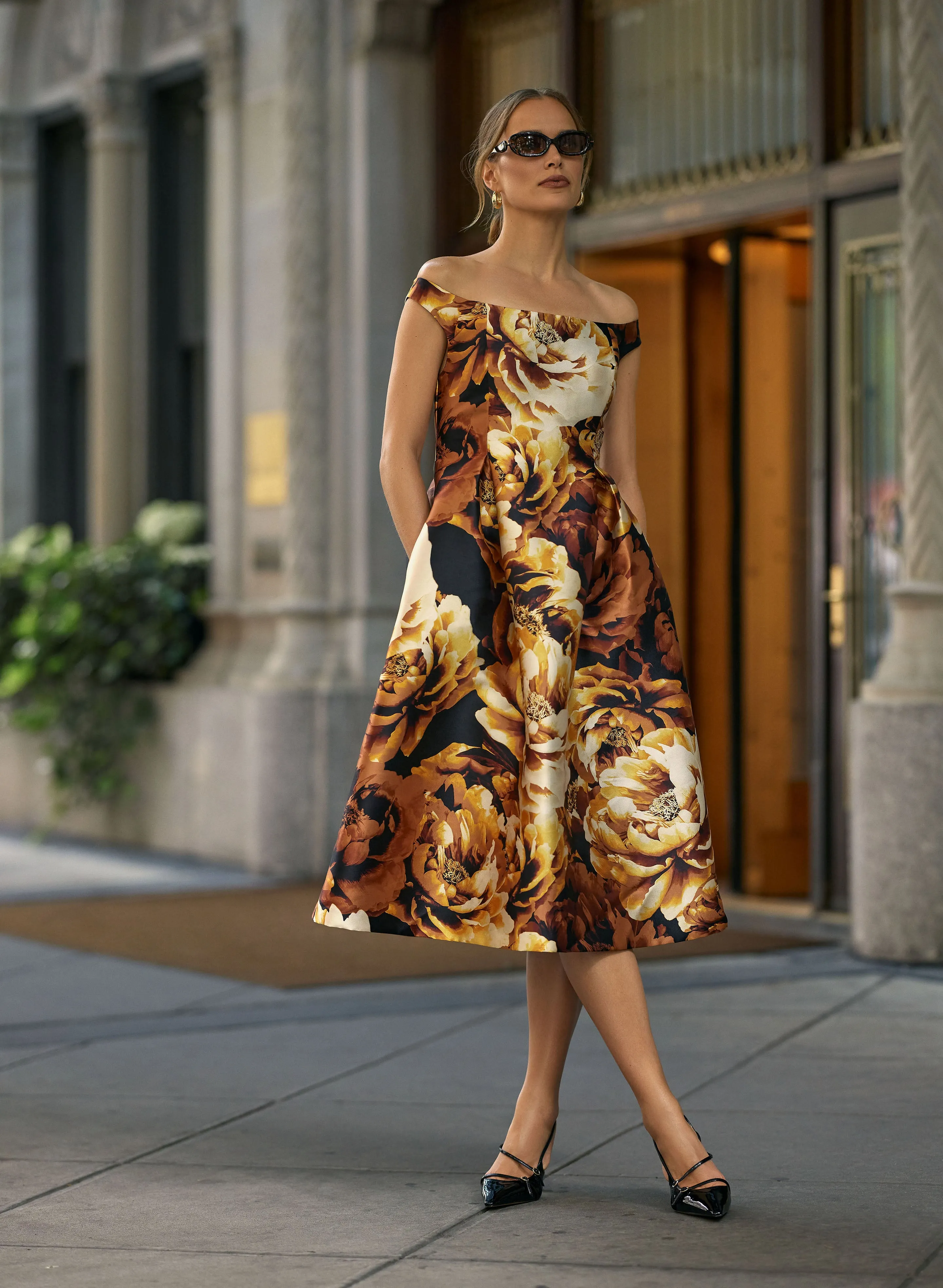 Floral Off-the-Shoulder Dress sold by Melanie Lyne product image thumbnail 4