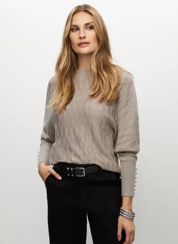Boat Neck Stitched Sweater sold by Melanie Lyne
