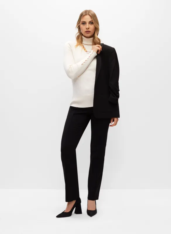 Essential Rib Detail Turtleneck Top sold by Melanie Lyne
