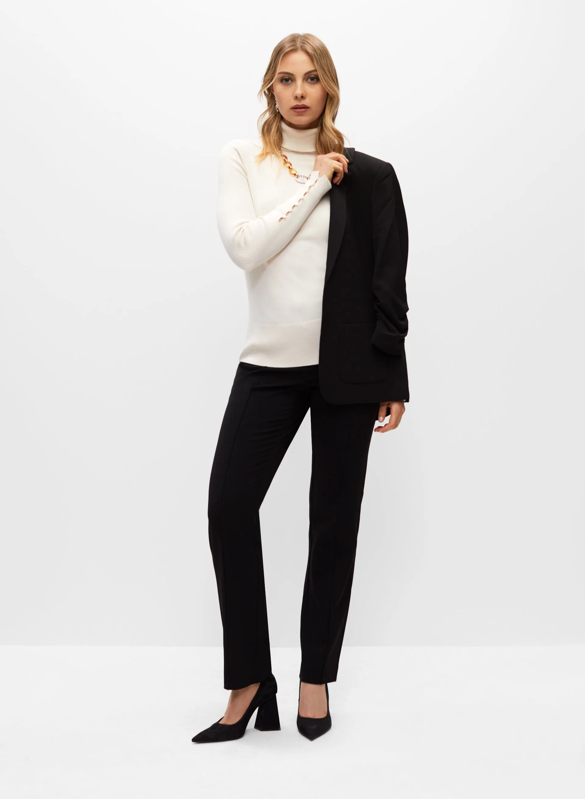 Essential Rib Detail Turtleneck Top sold by Melanie Lyne