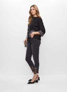 Joseph Ribkoff - Mixed Grid Motif Sweater sold by Melanie Lyne