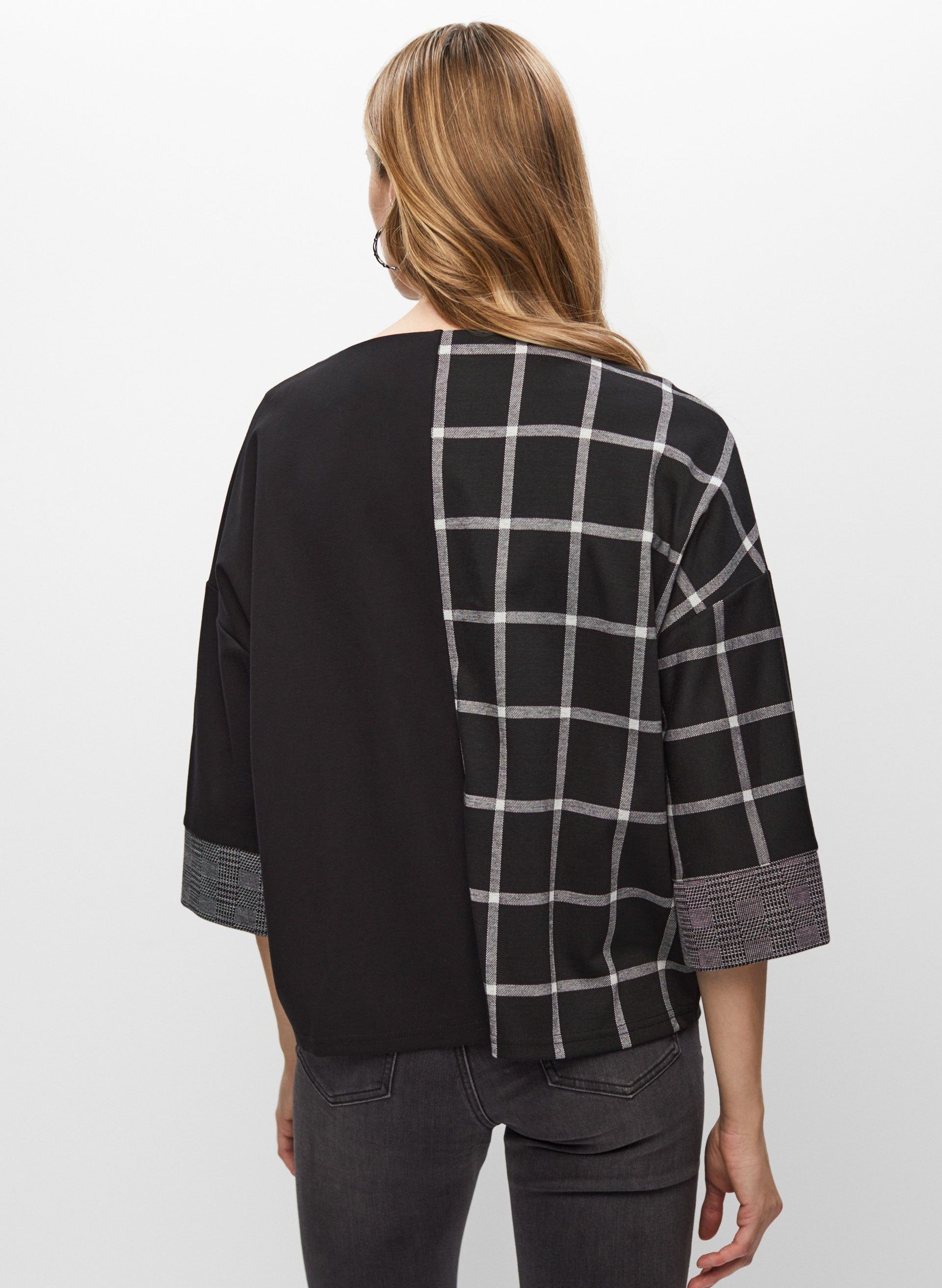 Joseph Ribkoff - Mixed Grid Motif Sweater sold by Melanie Lyne product image thumbnail 2