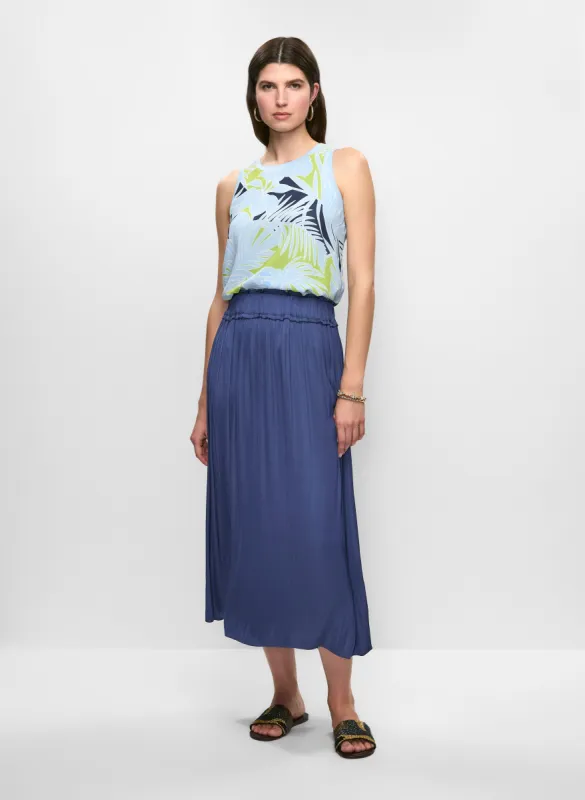 Sleeveless Palm Print Blouse & Pleated Maxi Skirt sold by Melanie Lyne