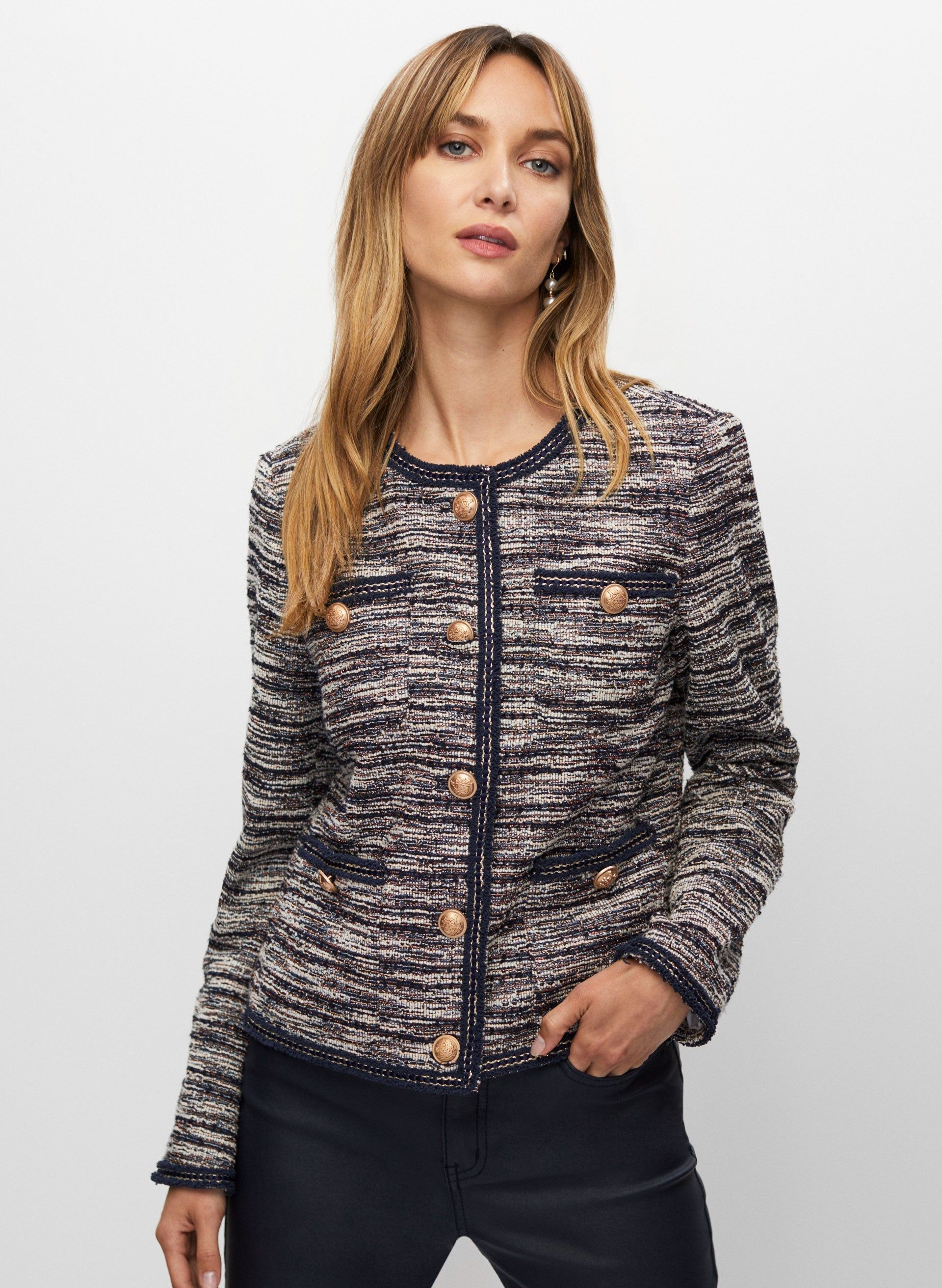 Tweed Button-Down Jacket sold by Melanie Lyne product image thumbnail 5