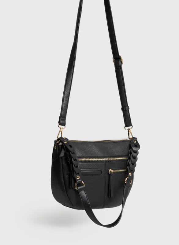 Vegan Braid Detail Shoulder Bag sold by Melanie Lyne