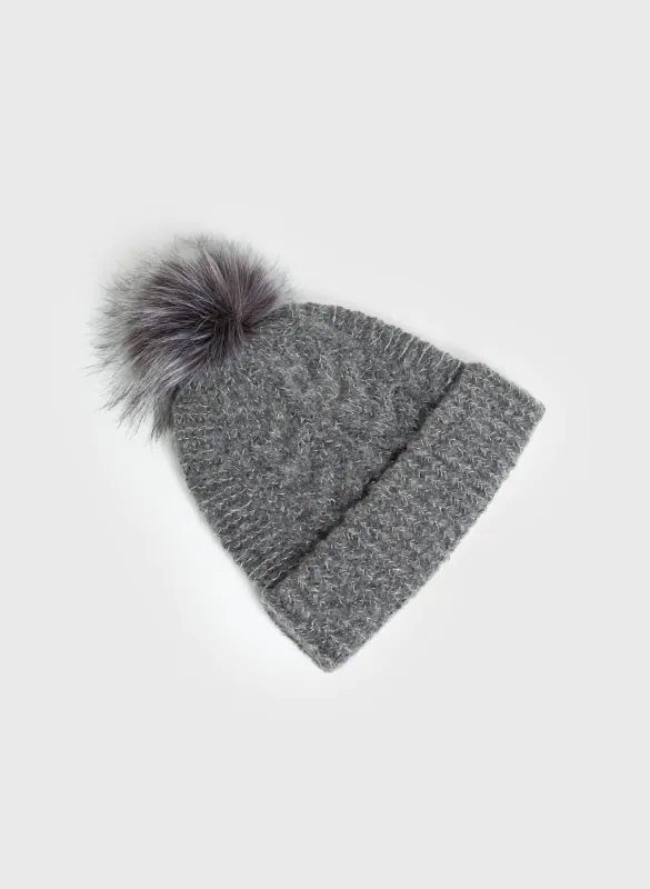 Cable Knit Pompom Hat sold by Melanie Lyne