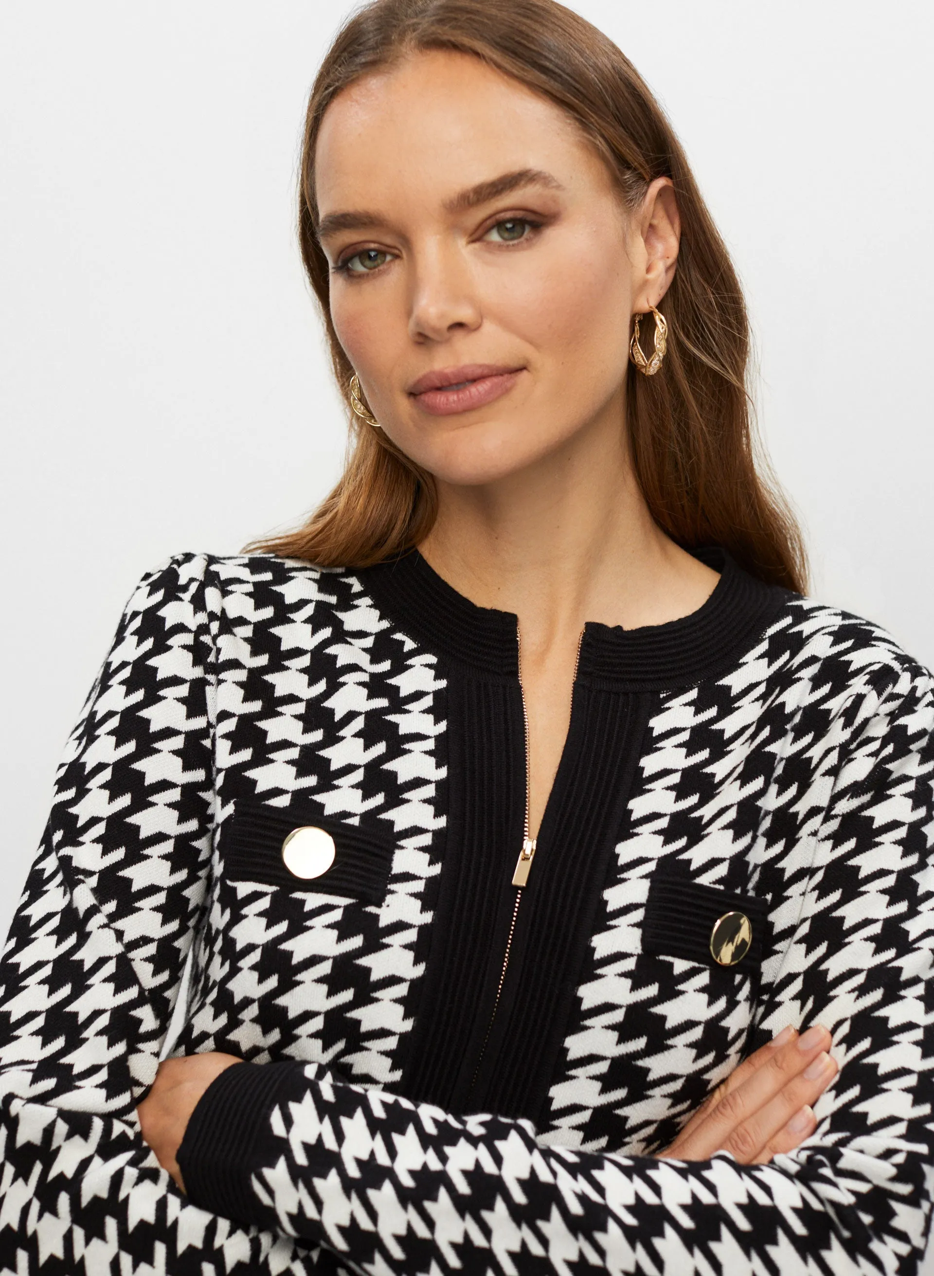 Herringbone Motif Cardigan sold by Melanie Lyne product image thumbnail 2