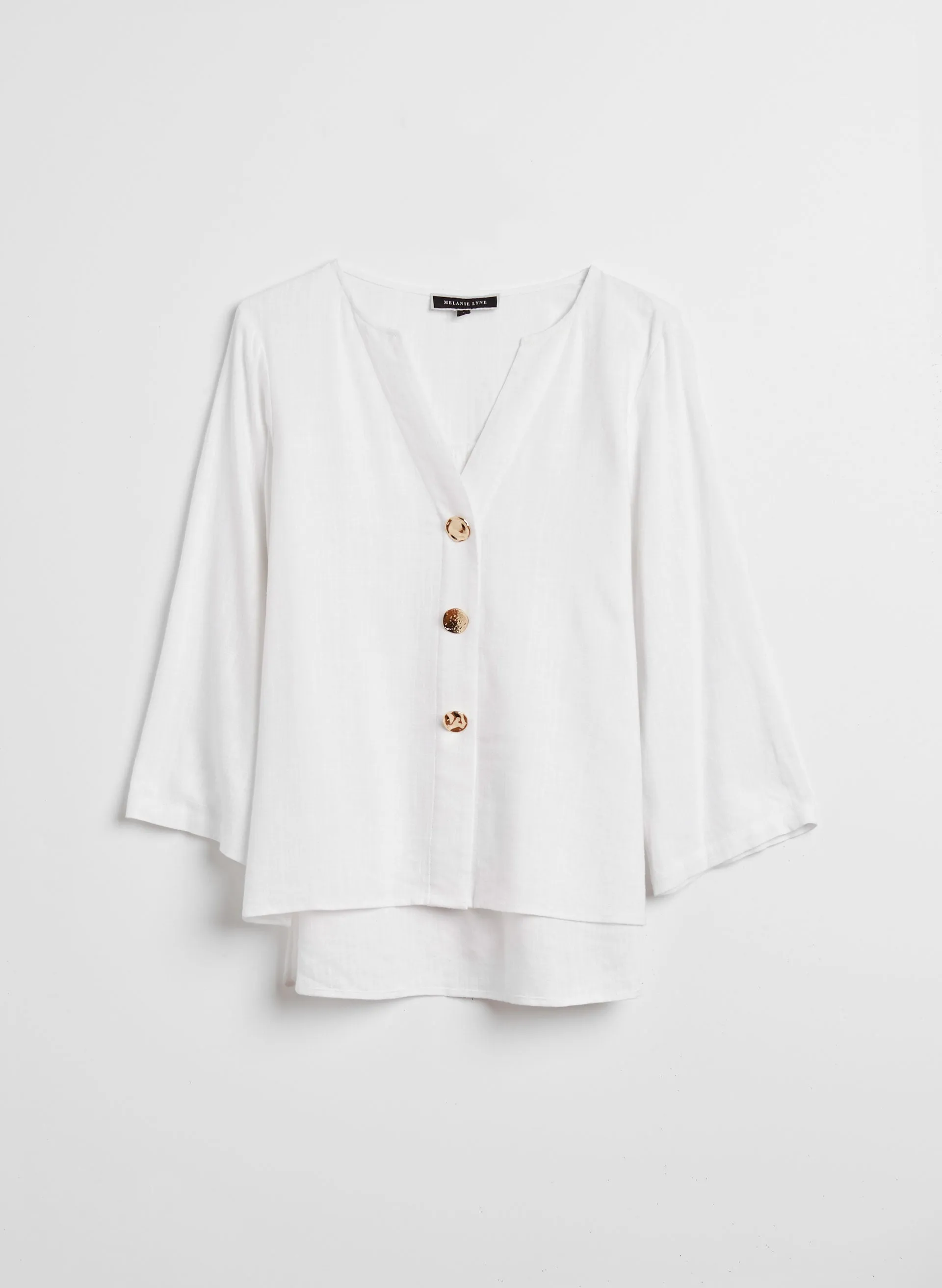 3/4 Sleeve Button Detail Top sold by Melanie Lyne product image thumbnail 5
