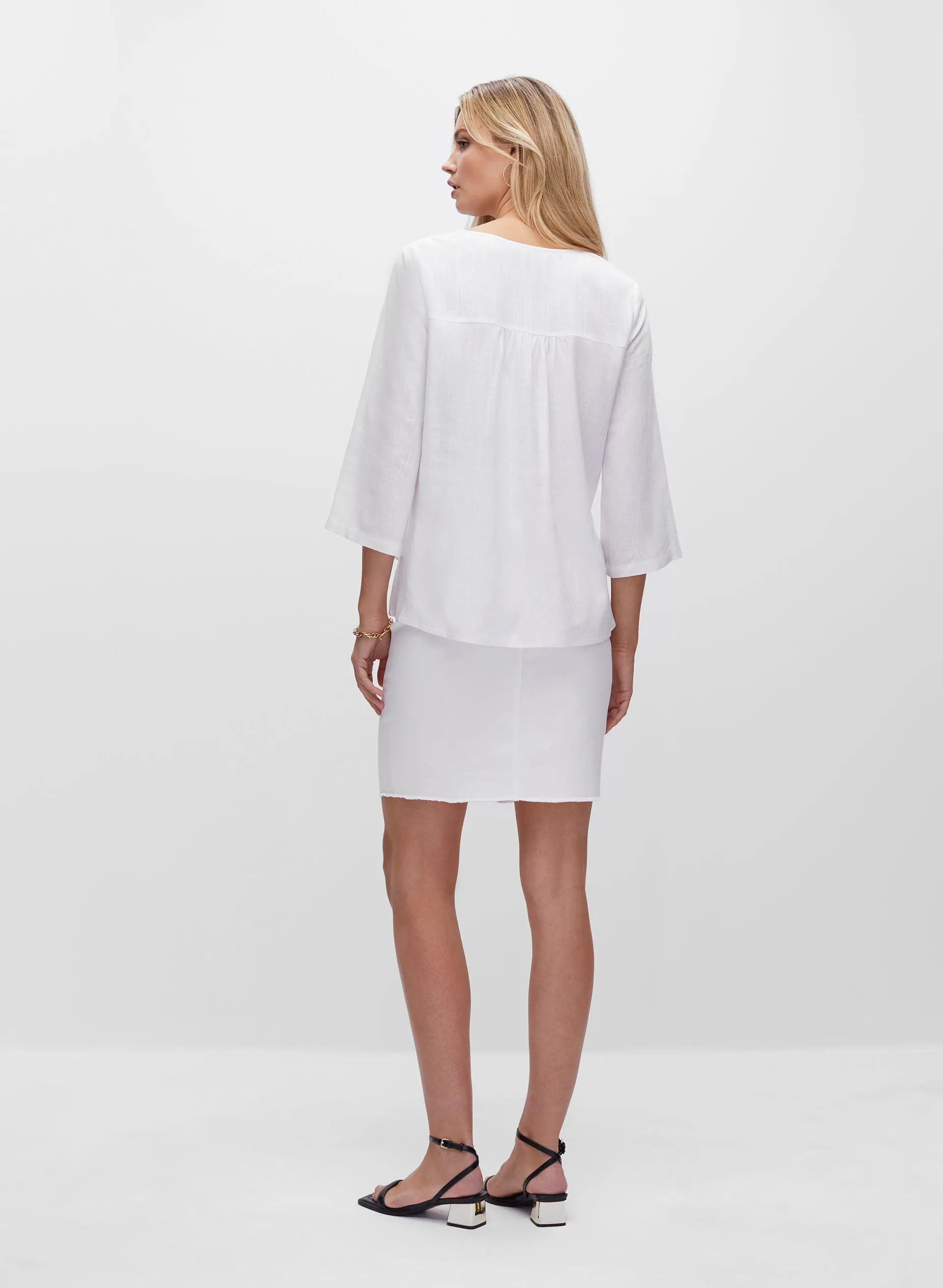 3/4 Sleeve Button Detail Top sold by Melanie Lyne product image thumbnail 4