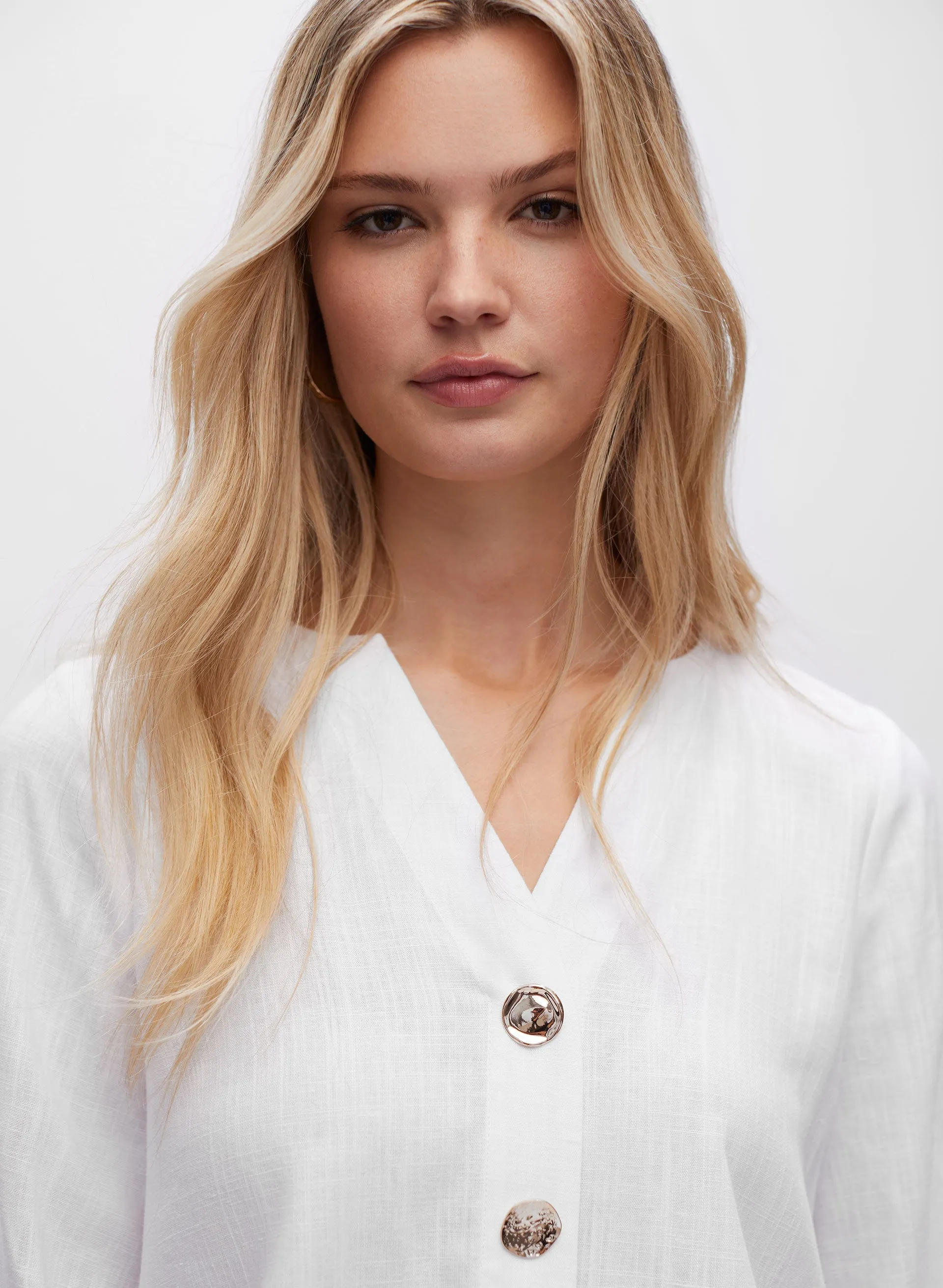 3/4 Sleeve Button Detail Top sold by Melanie Lyne product image thumbnail 2