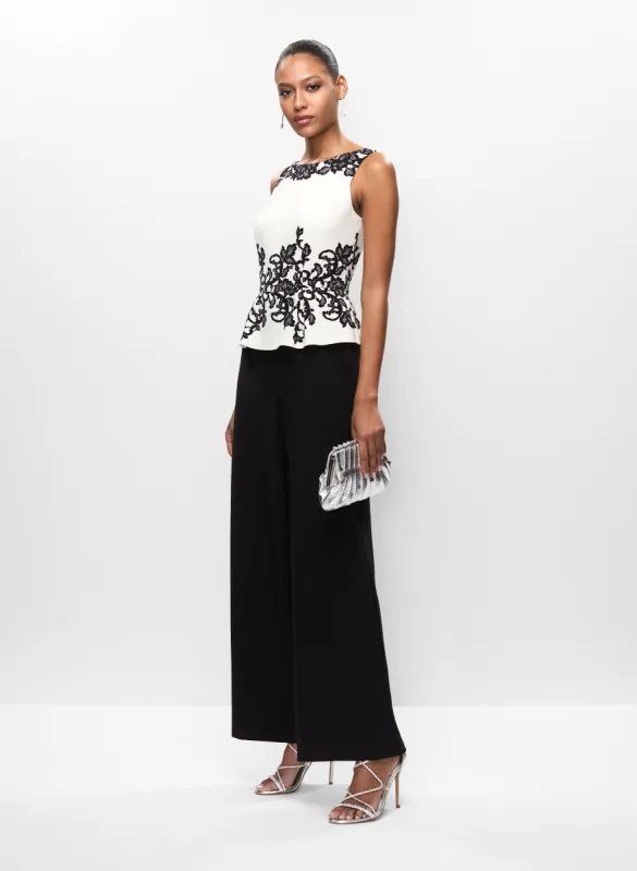 Peplum Style Jumpsuit & Linear Earrings made by Melanie Lyne