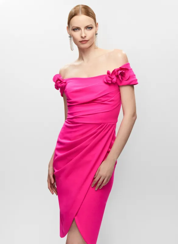 Bardot Neck Floral Detail Dress sold by Melanie Lyne