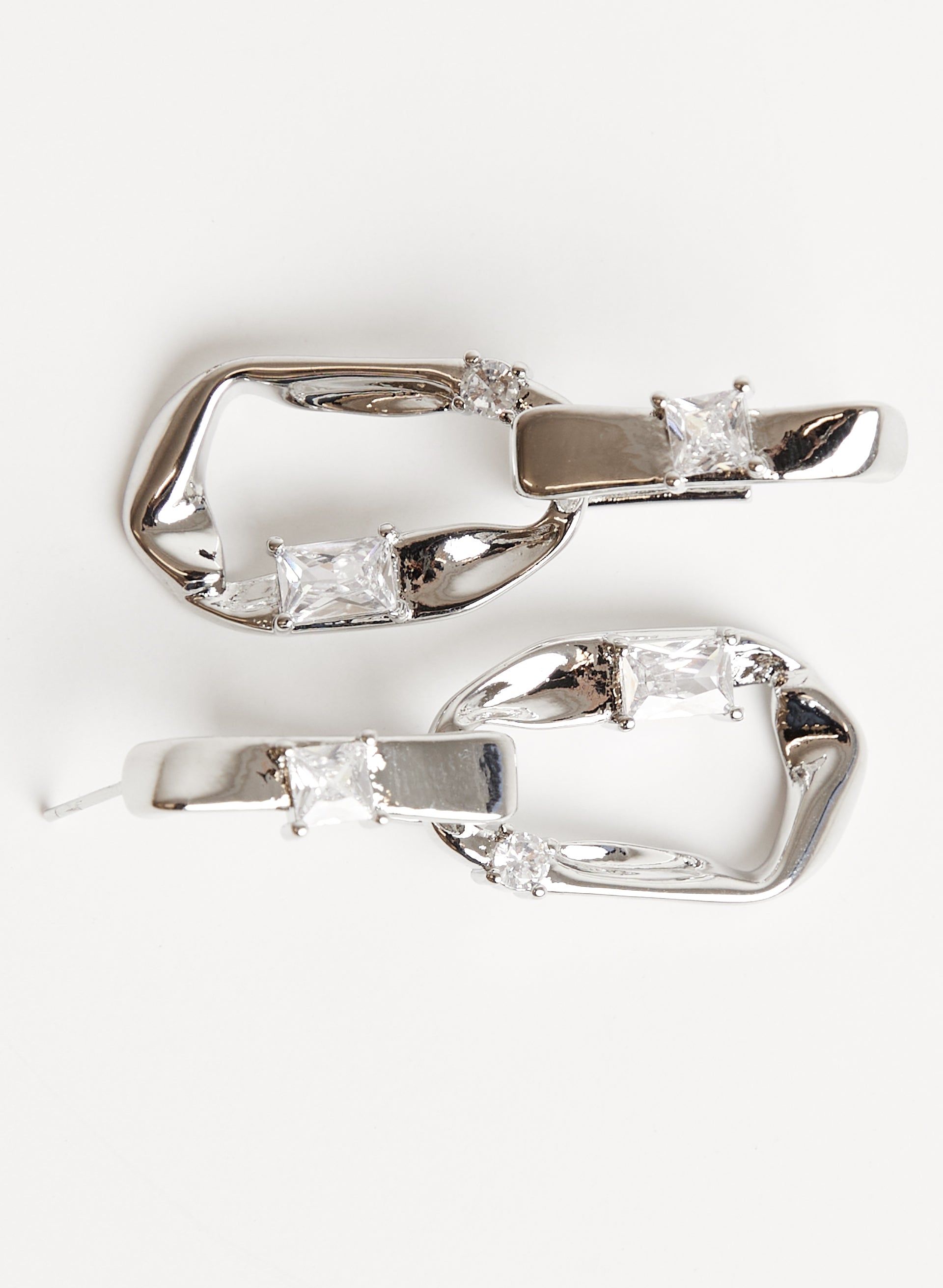 Open Crystal Detail Dangle Earrings sold by Melanie Lyne product image thumbnail 2