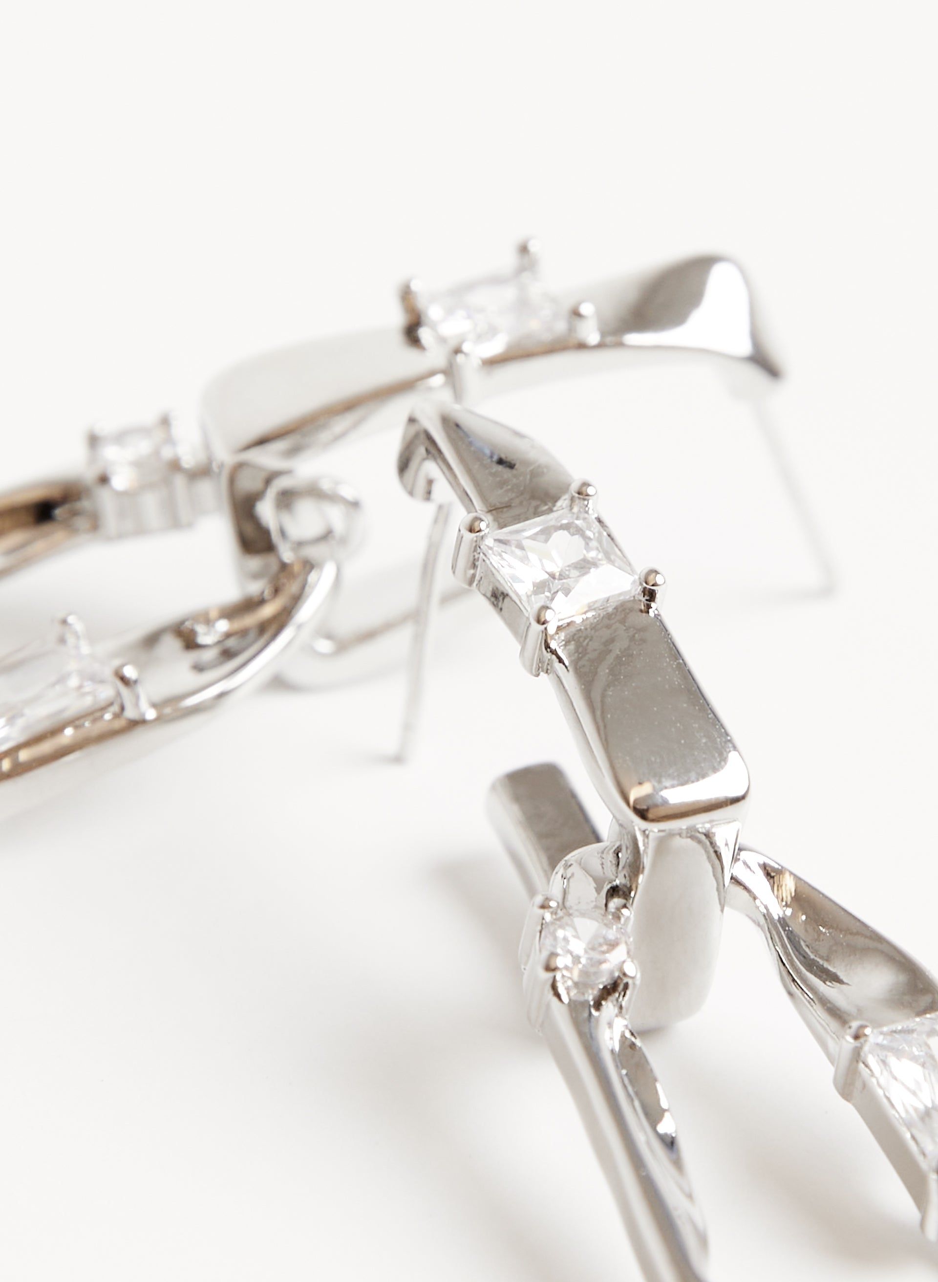 Open Crystal Detail Dangle Earrings sold by Melanie Lyne product image thumbnail 4