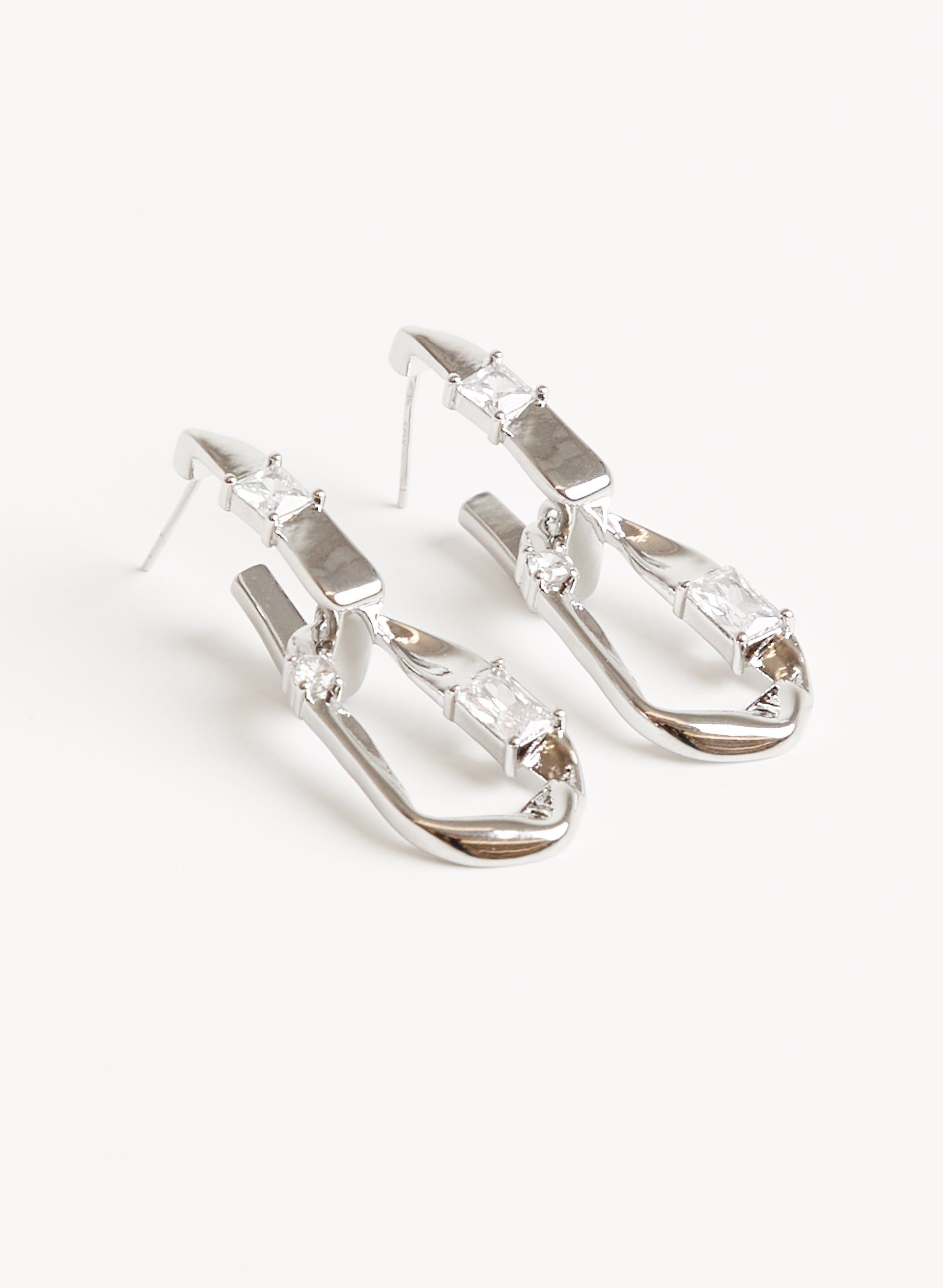 Open Crystal Detail Dangle Earrings sold by Melanie Lyne