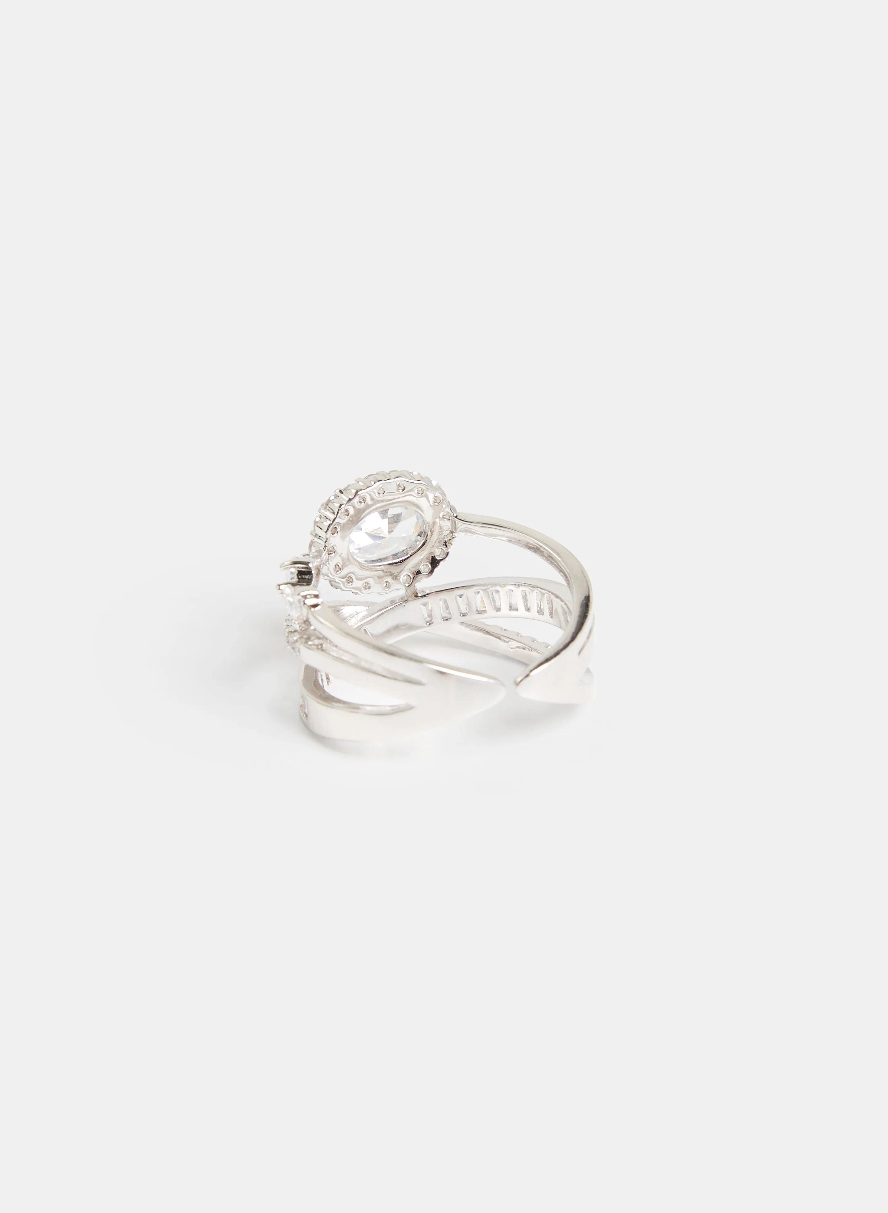 Cubic Zirconia Stacked Cocktail Ring sold by Melanie Lyne product image thumbnail 2