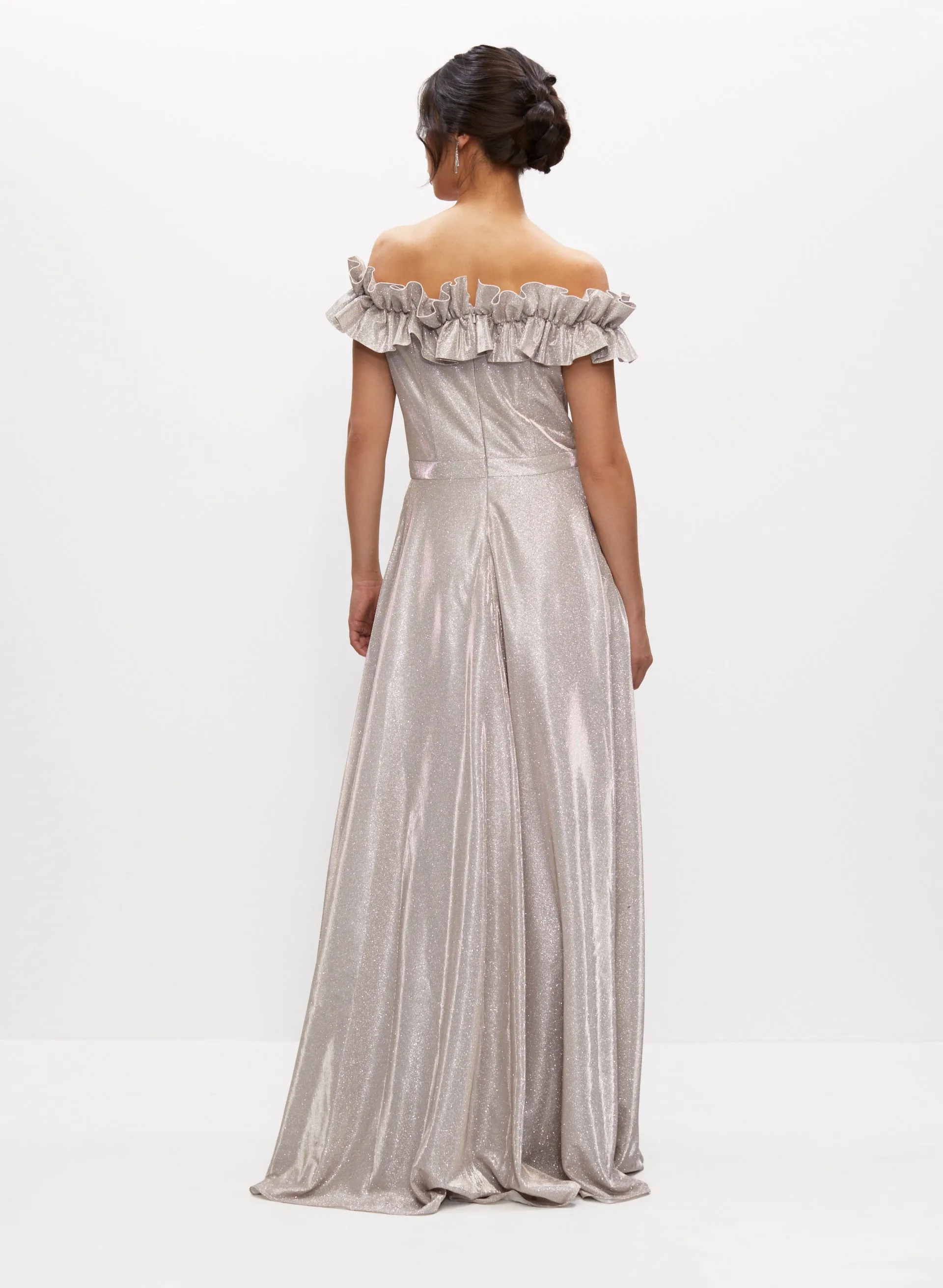 Off-the-Shoulder Glitter Gown sold by Melanie Lyne product image thumbnail 3