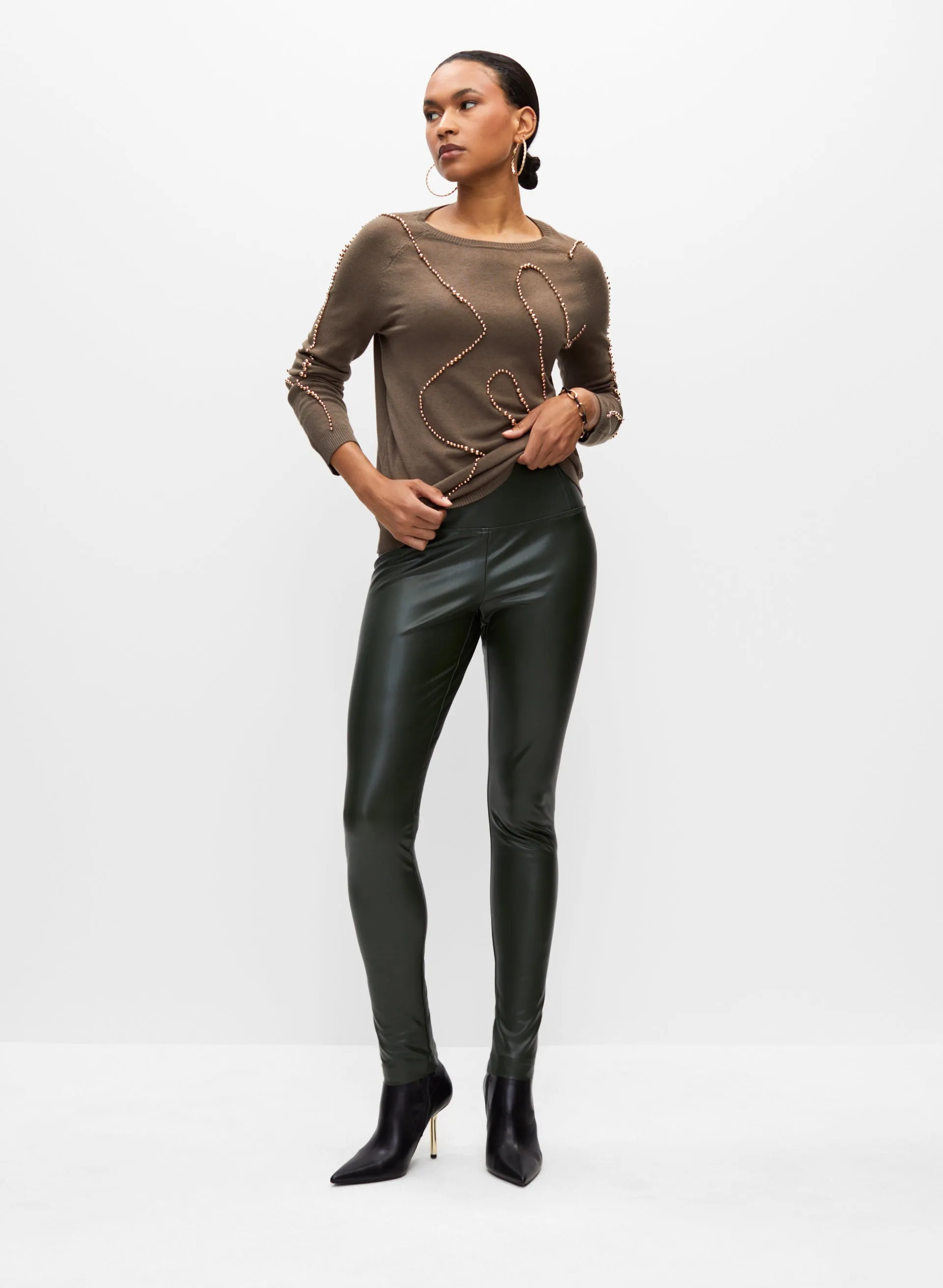 Vegan Leather Slim Leg Pants sold by Melanie Lyne