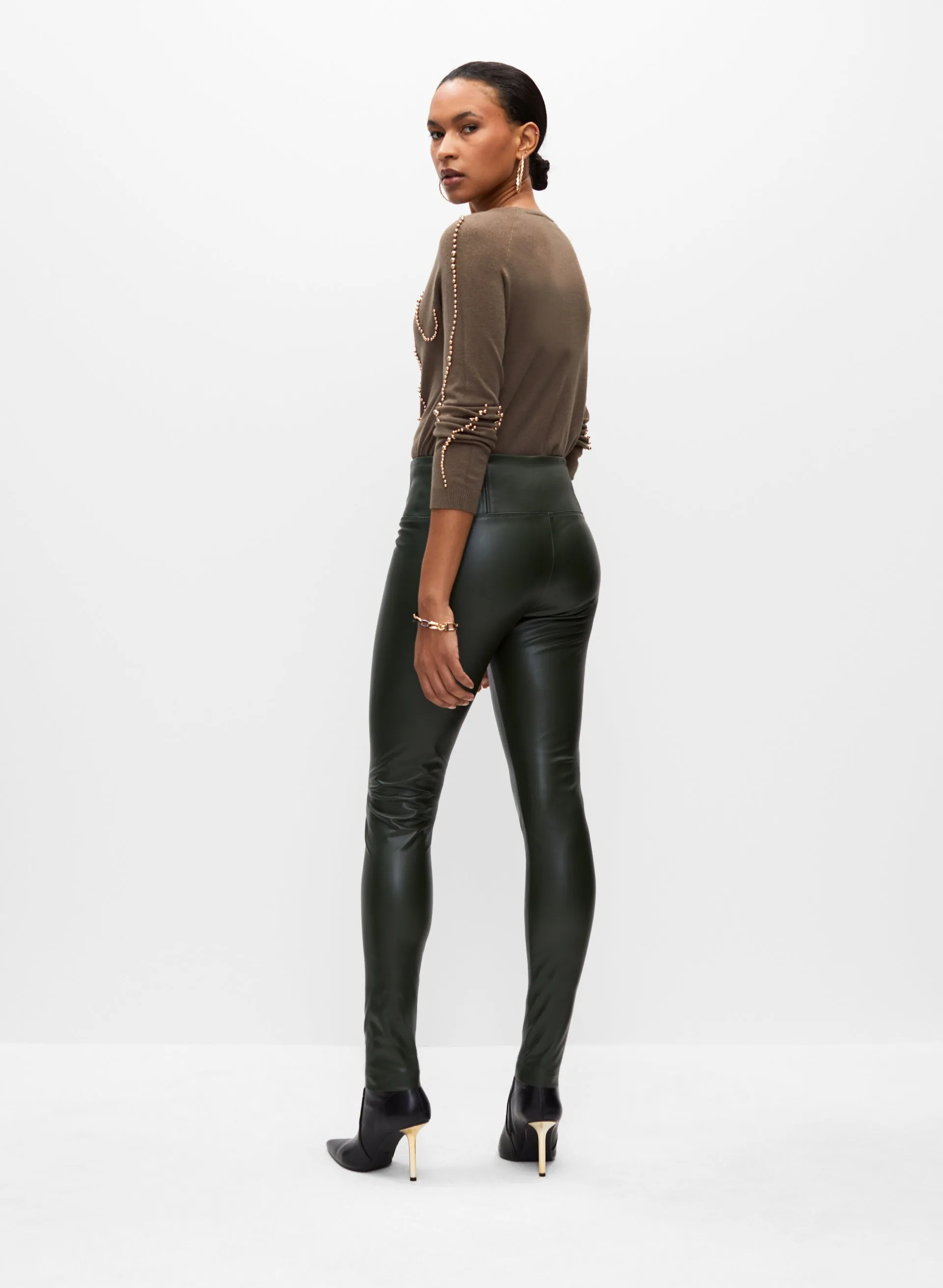 Vegan Leather Slim Leg Pants sold by Melanie Lyne product image thumbnail 5