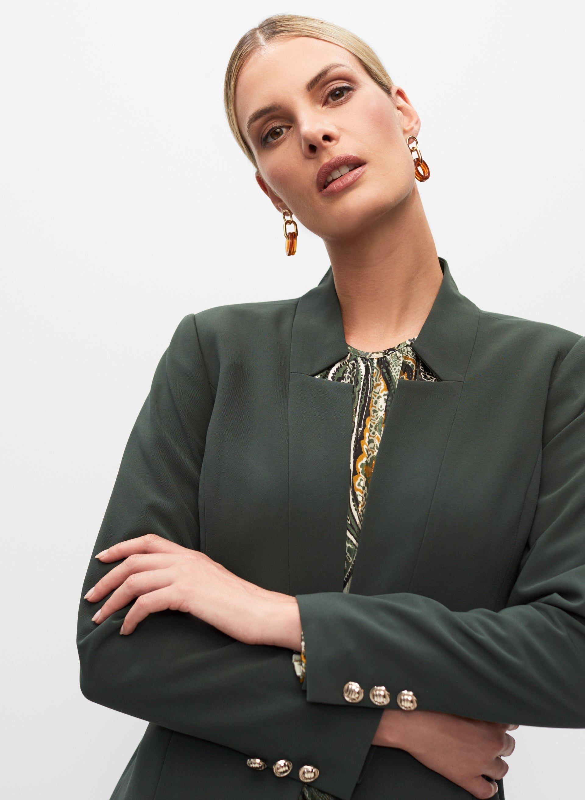 Inverted Notch Collar Redingote Jacket sold by Melanie Lyne product image thumbnail 2