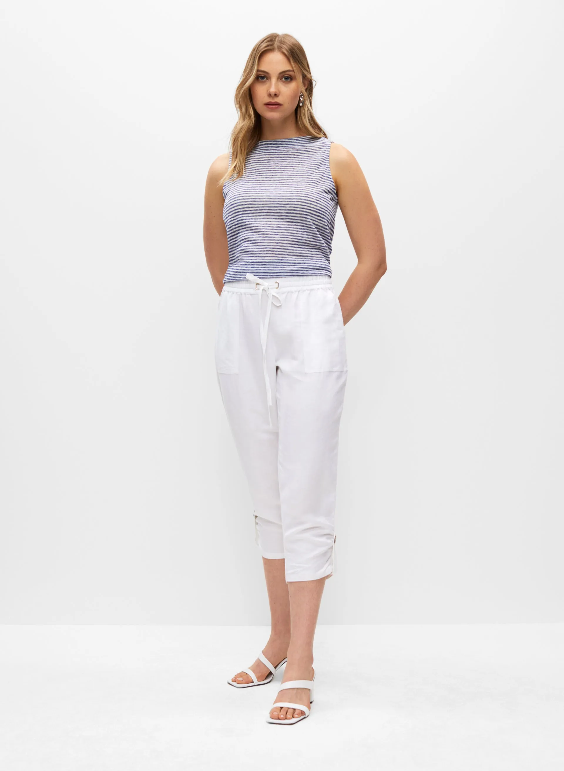 Linen Jogger Capris sold by Melanie Lyne