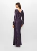 BA Nites - Long Sleeve Sequin Gown sold by Melanie Lyne