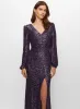 BA Nites - Long Sleeve Sequin Gown sold by Melanie Lyne