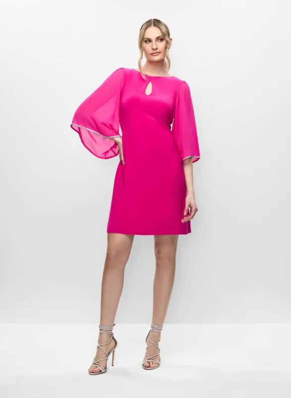 Joseph Ribkoff - Bell Sleeve Chiffon Dress sold by Melanie Lyne