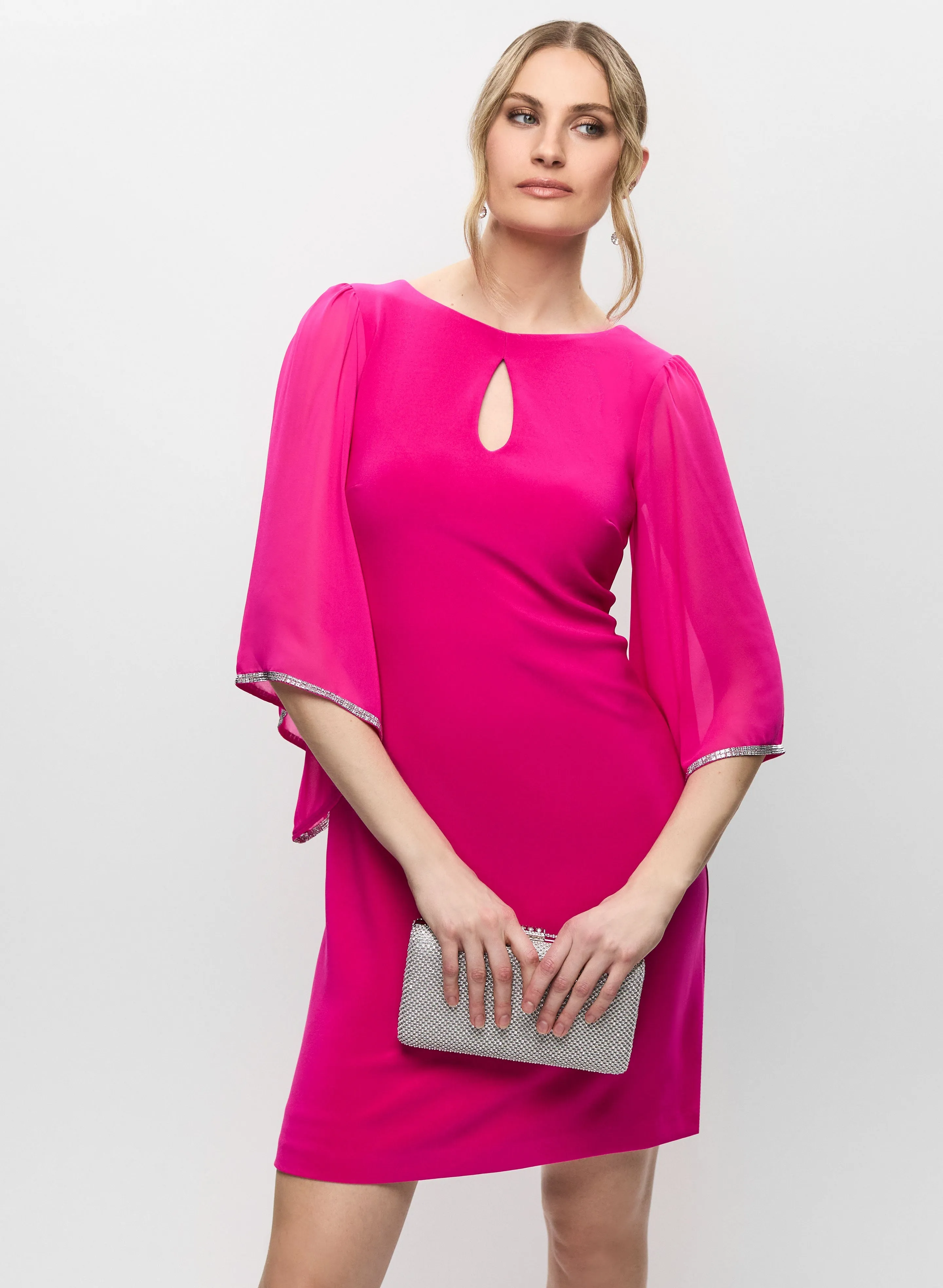 Joseph Ribkoff - Bell Sleeve Chiffon Dress sold by Melanie Lyne product image thumbnail 2