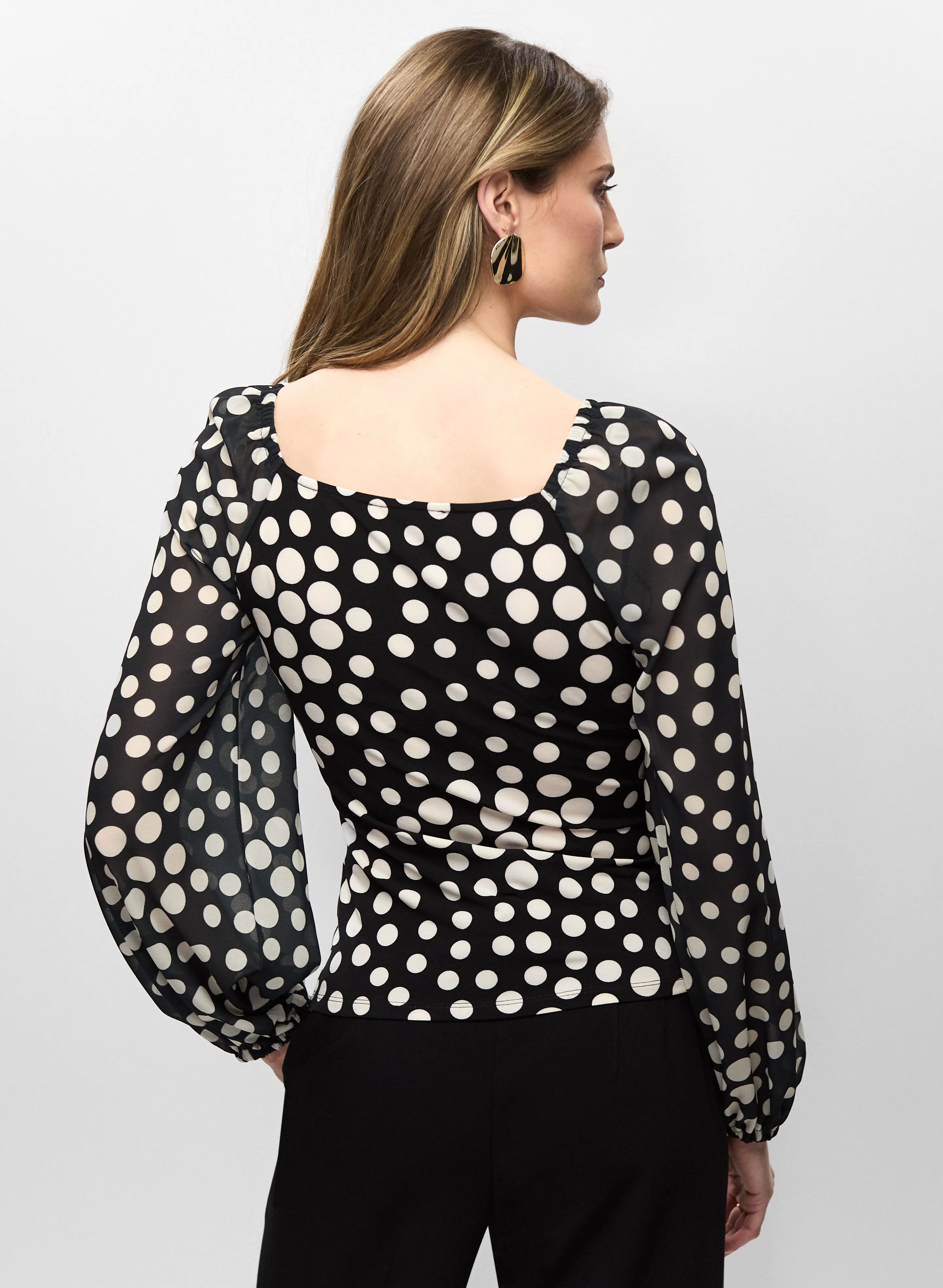 Polka Dot Chiffon Top sold by Melanie Lyne product image thumbnail 4