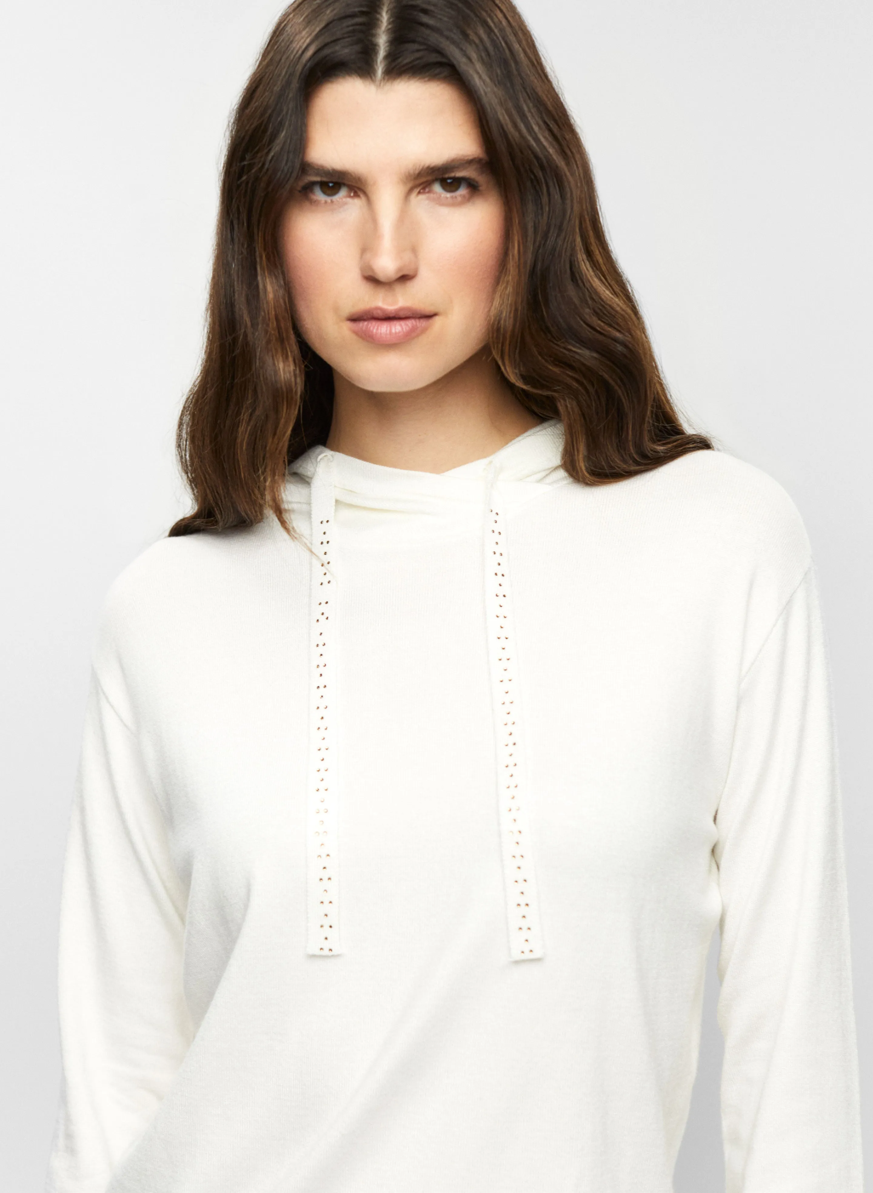 Rhinestone Drawstring Hoodie sold by Melanie Lyne product image thumbnail 2