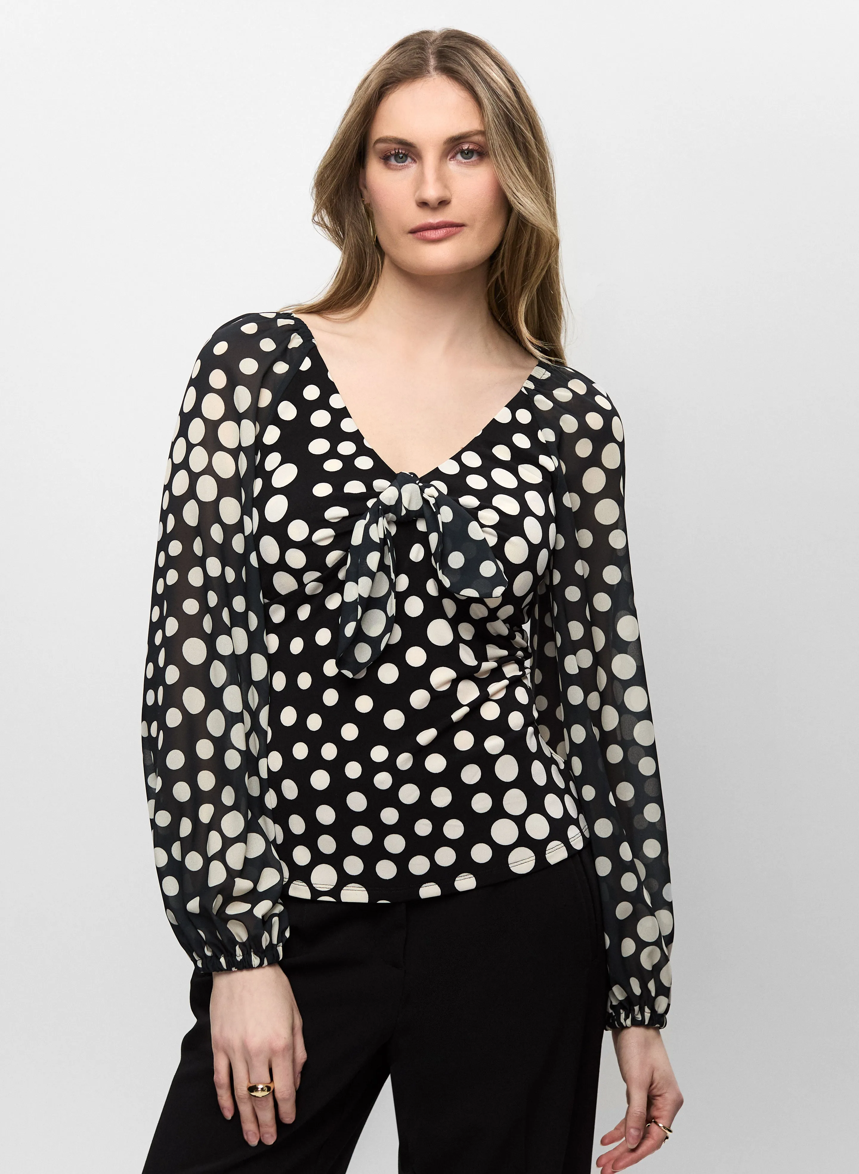 Polka Dot Chiffon Top sold by Melanie Lyne product image thumbnail 5