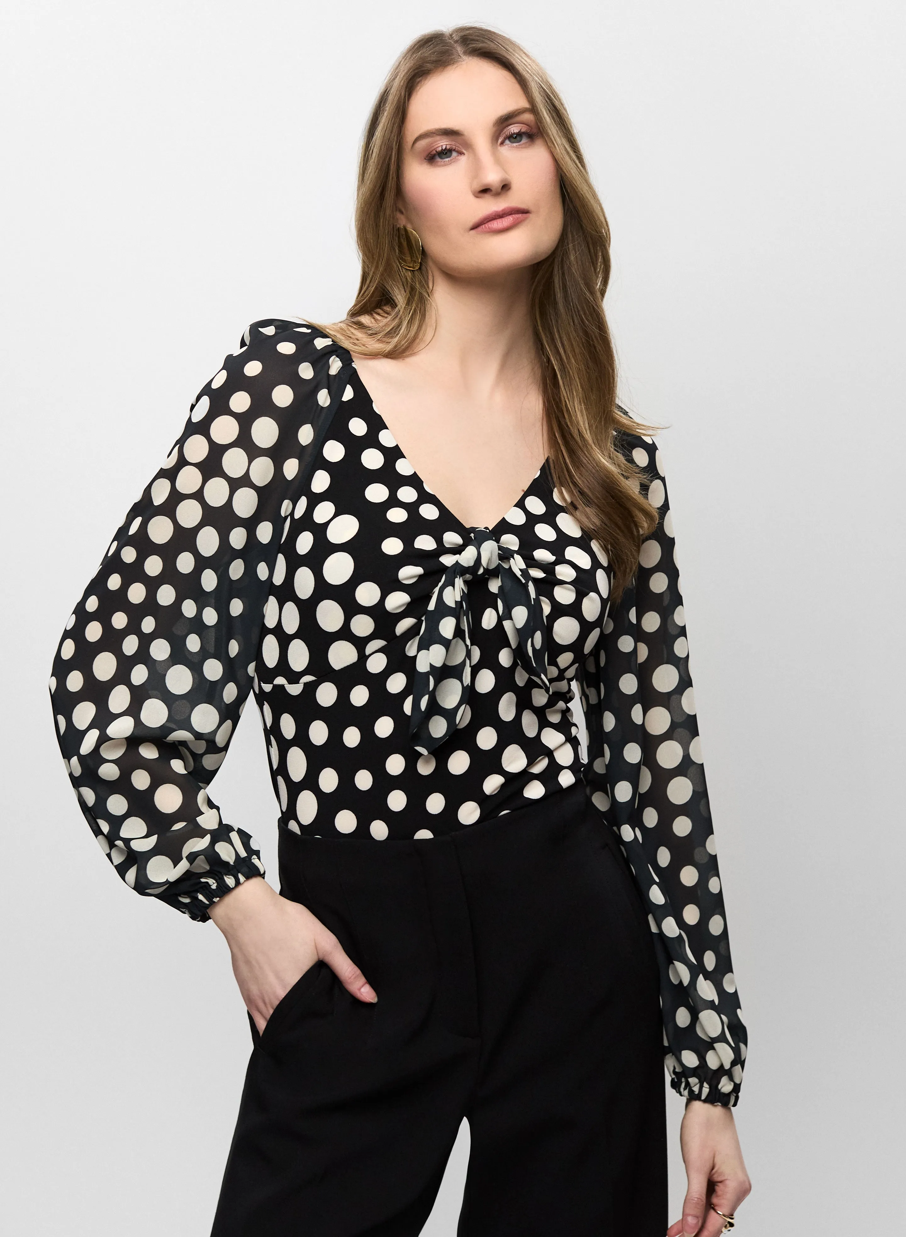 Polka Dot Chiffon Top sold by Melanie Lyne