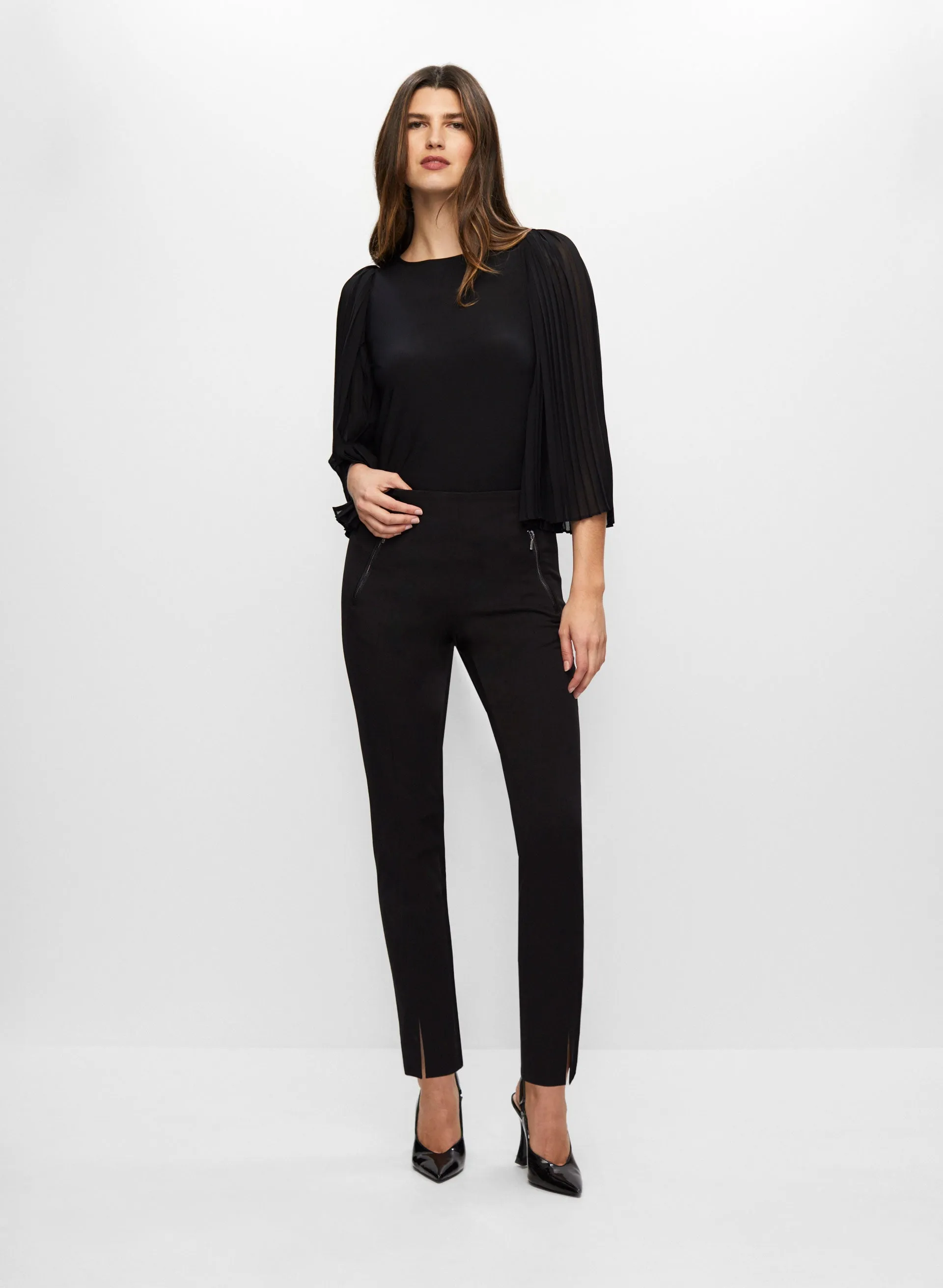 Pleated Chiffon Sleeve Top sold by Melanie Lyne product image thumbnail 3