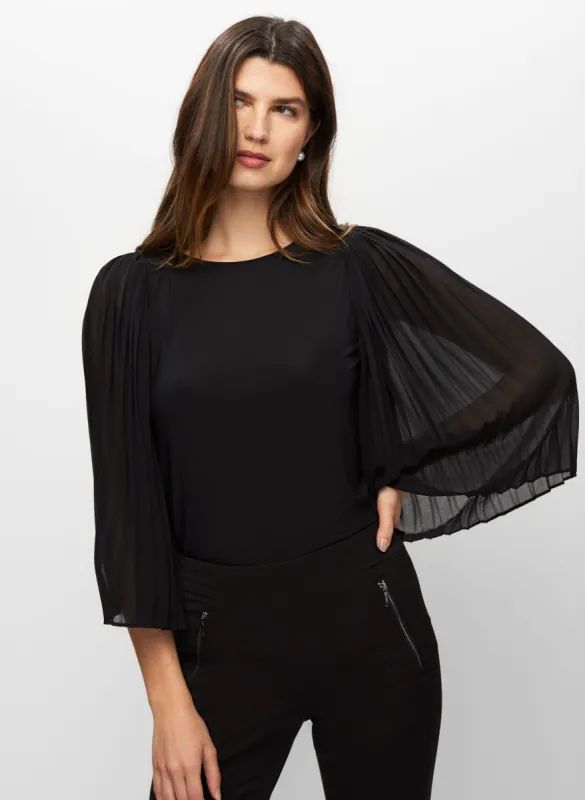 Pleated Chiffon Sleeve Top sold by Melanie Lyne