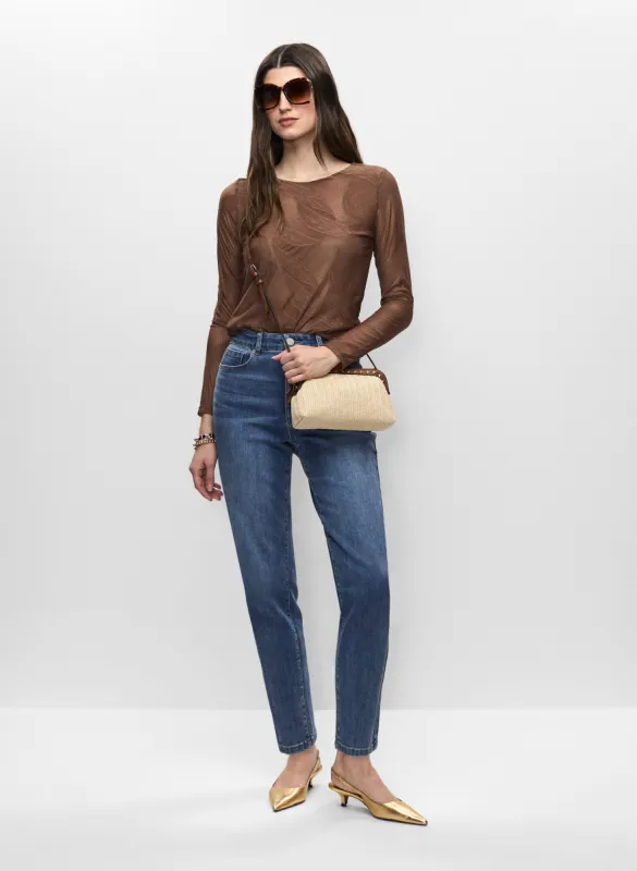 Jacquard Top & Straight Leg Jeans sold by Melanie Lyne