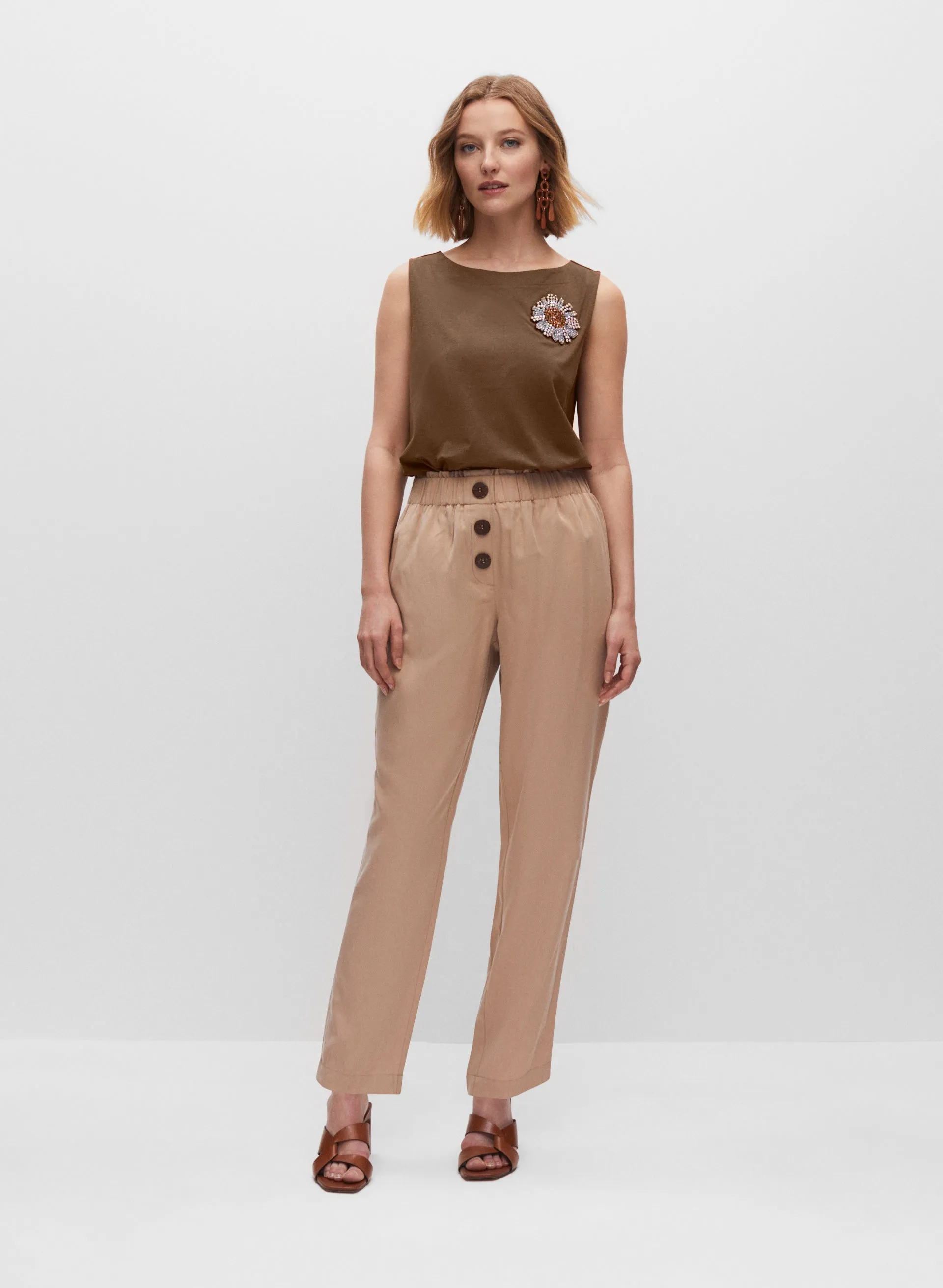 Embroidered Sleeveless Top sold by Melanie Lyne product image thumbnail 3