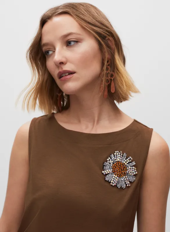 Embroidered Sleeveless Top sold by Melanie Lyne