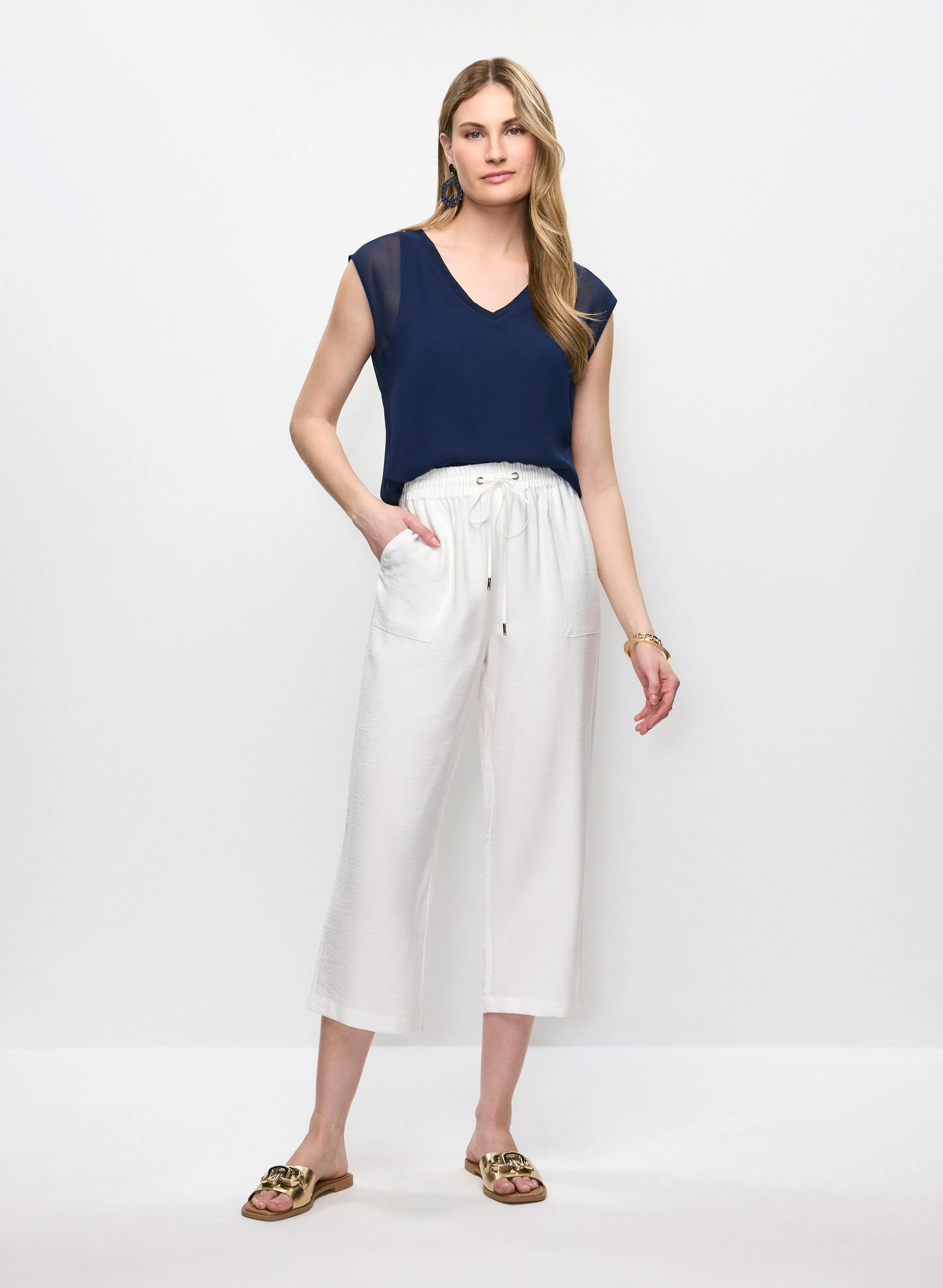 Essential Pull-On Drawstring Capris sold by Melanie Lyne product image thumbnail 3