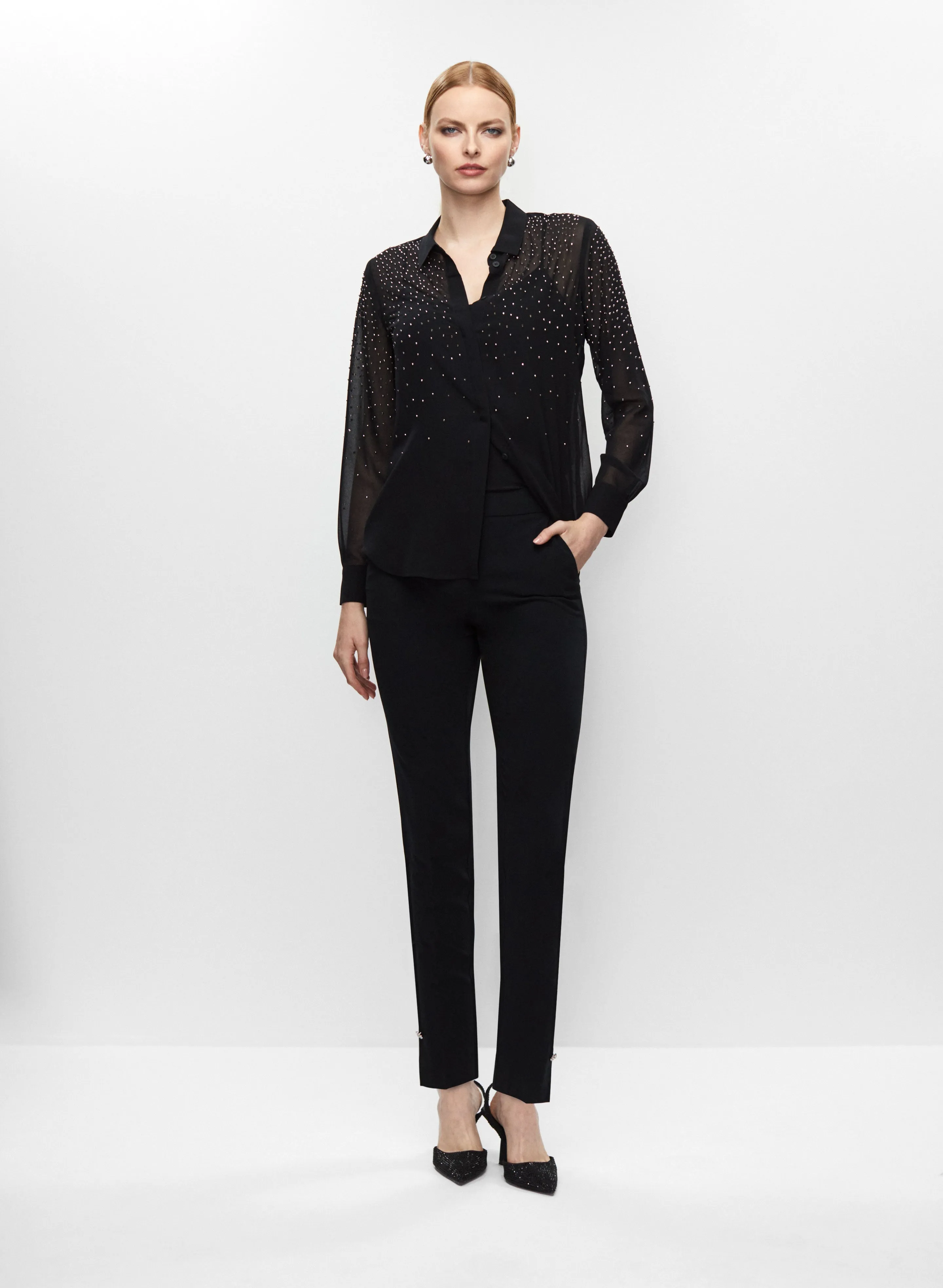 Embellished Blouse & Slim Leg Pants sold by Melanie Lyne