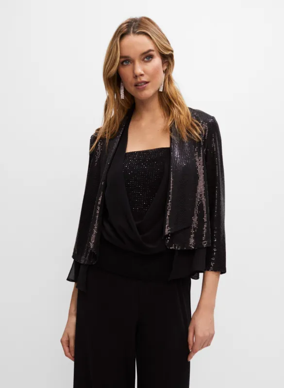 Open Front Sequin Jacket sold by Melanie Lyne