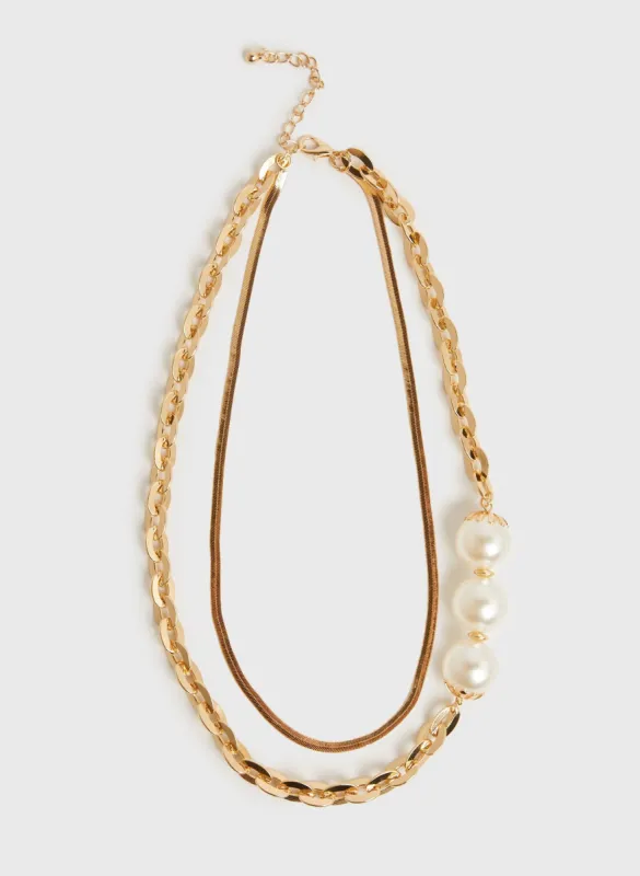Pearl Detail Two-Tier Necklace sold by Melanie Lyne