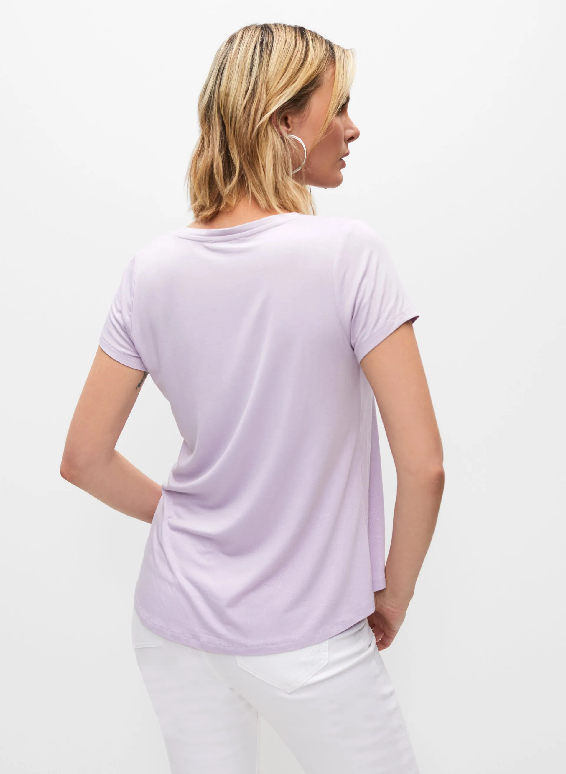 Short Sleeve V-Neck Tee sold by Melanie Lyne product image thumbnail 3