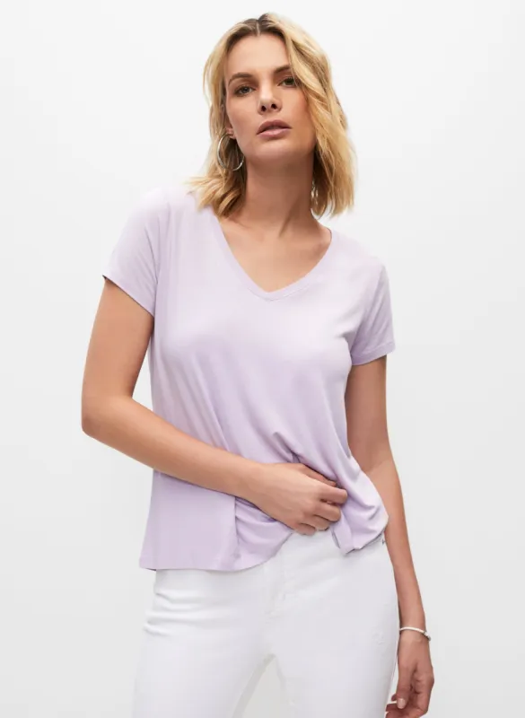 Short Sleeve V-Neck Tee sold by Melanie Lyne